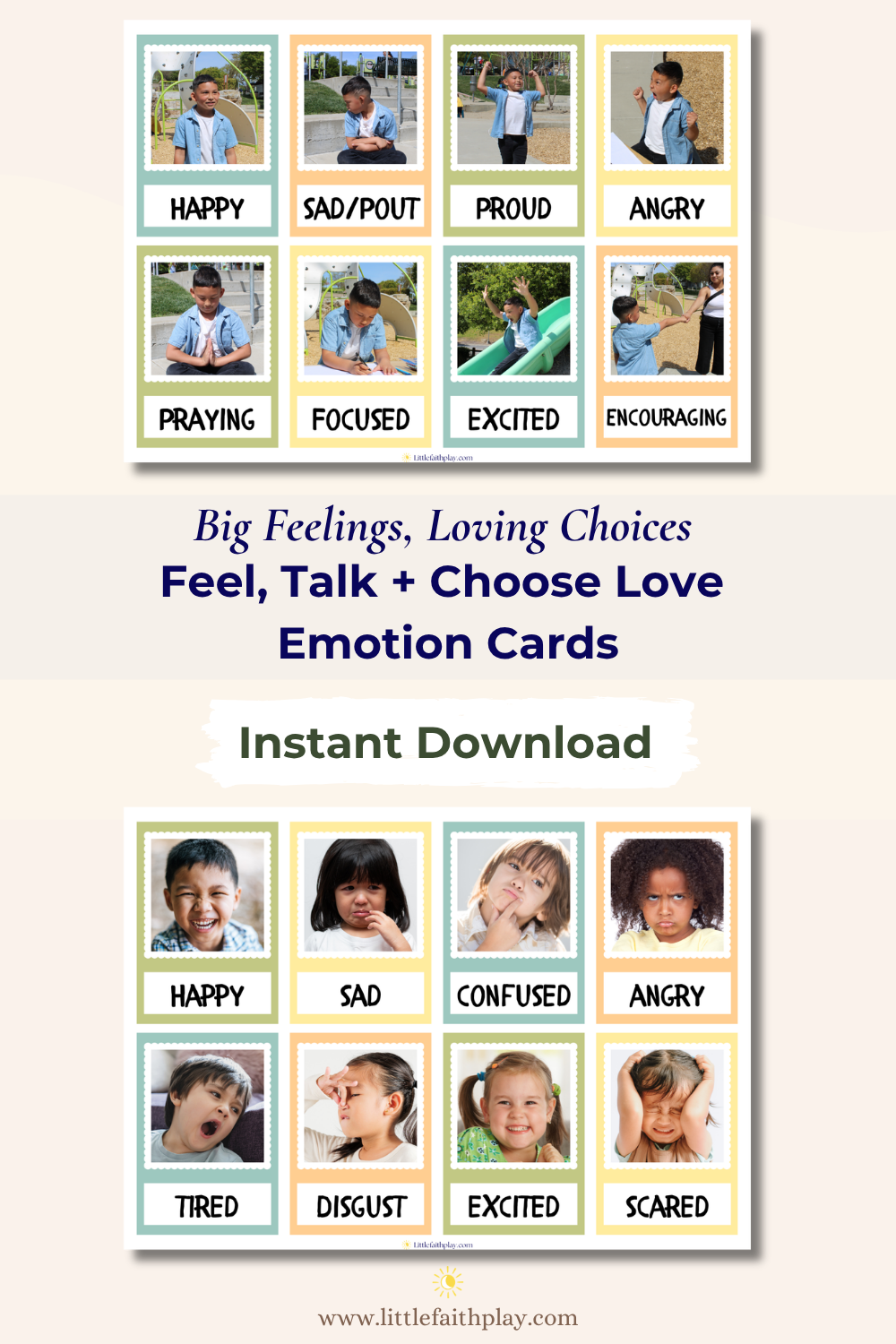 Emotional Action Cards ~ Free