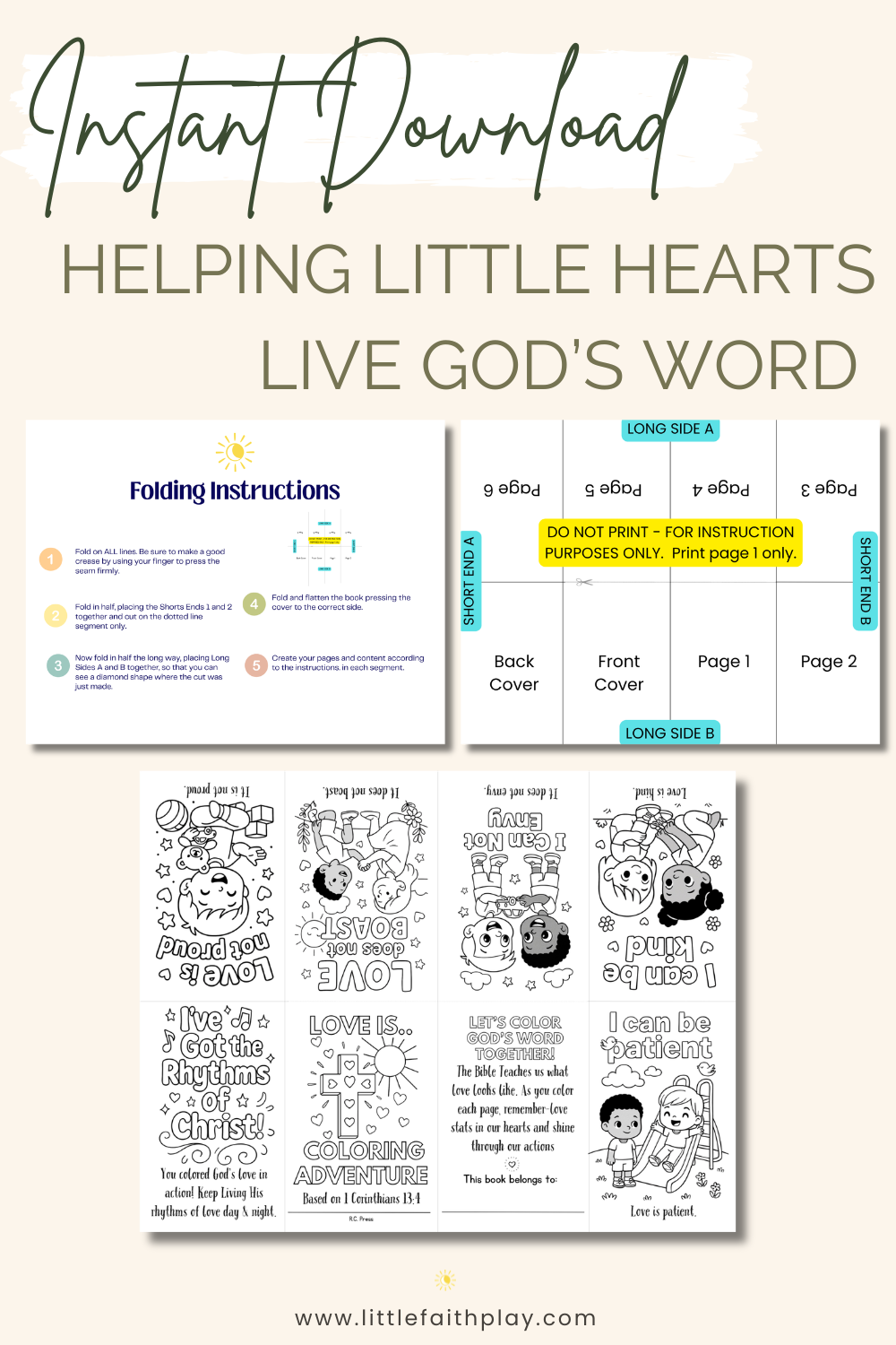 God's Love Mini Coloring Adventure Book ~ $1.99