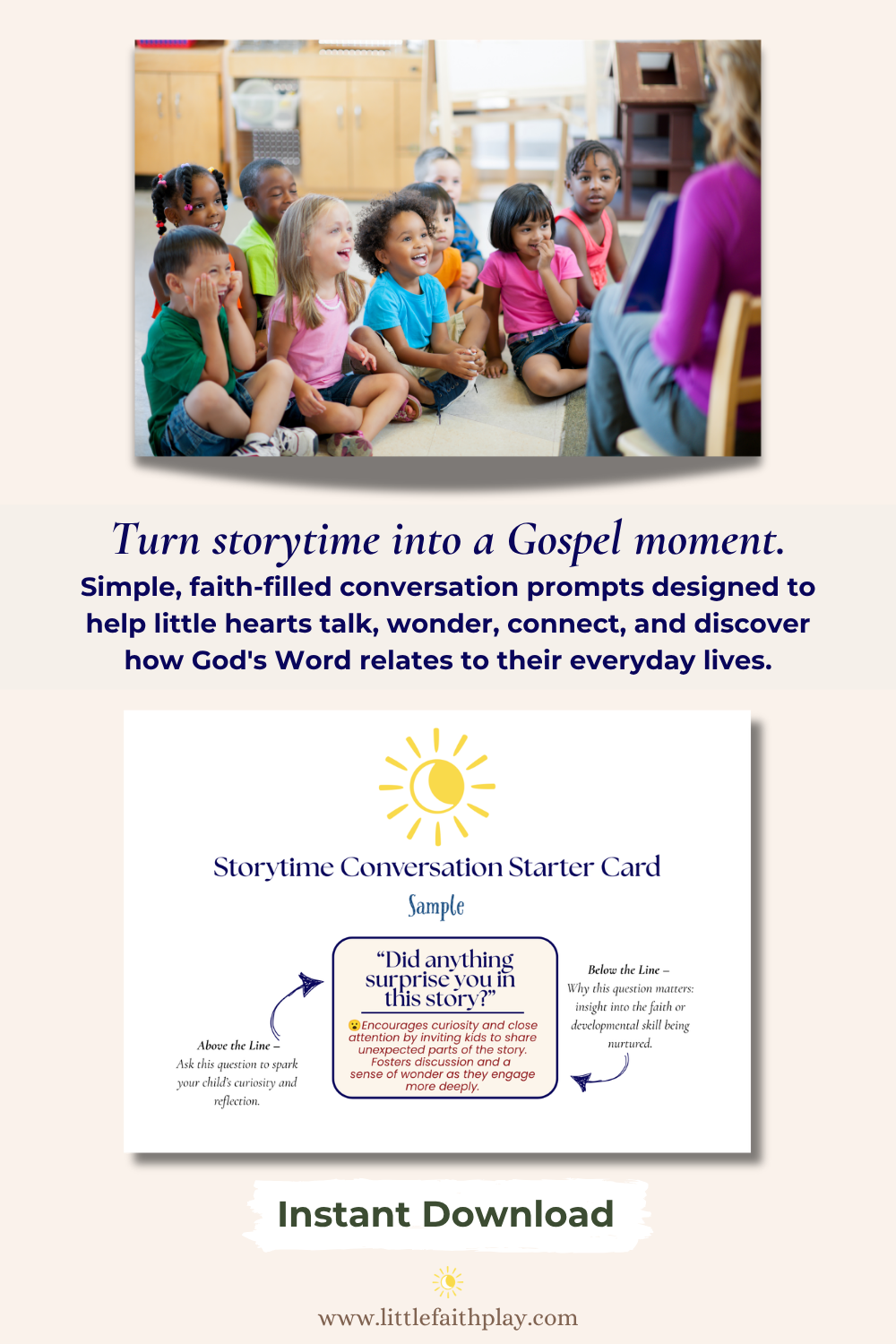 Storytime Conversation Starter Cards ~ Free