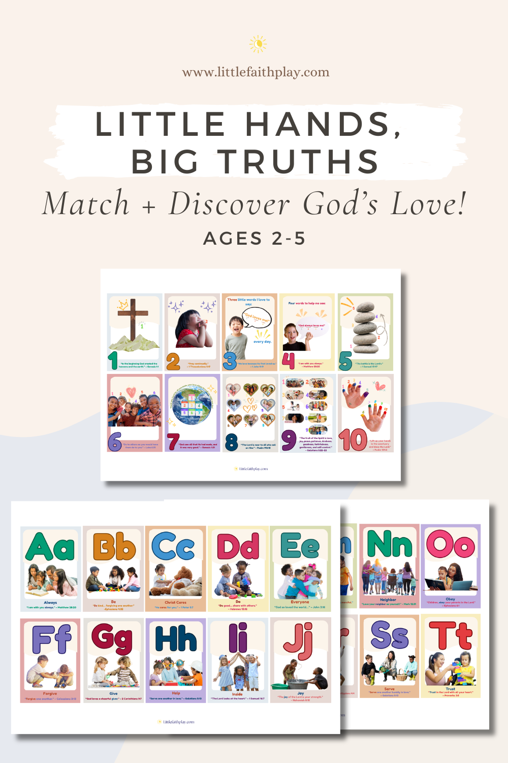 Free ABC + 123 Matching Placemats 