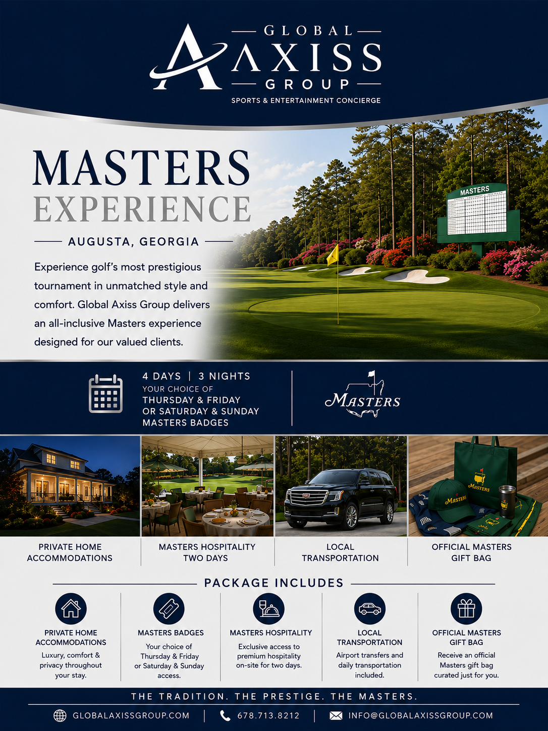 Exclusive Masters Tournament Packages