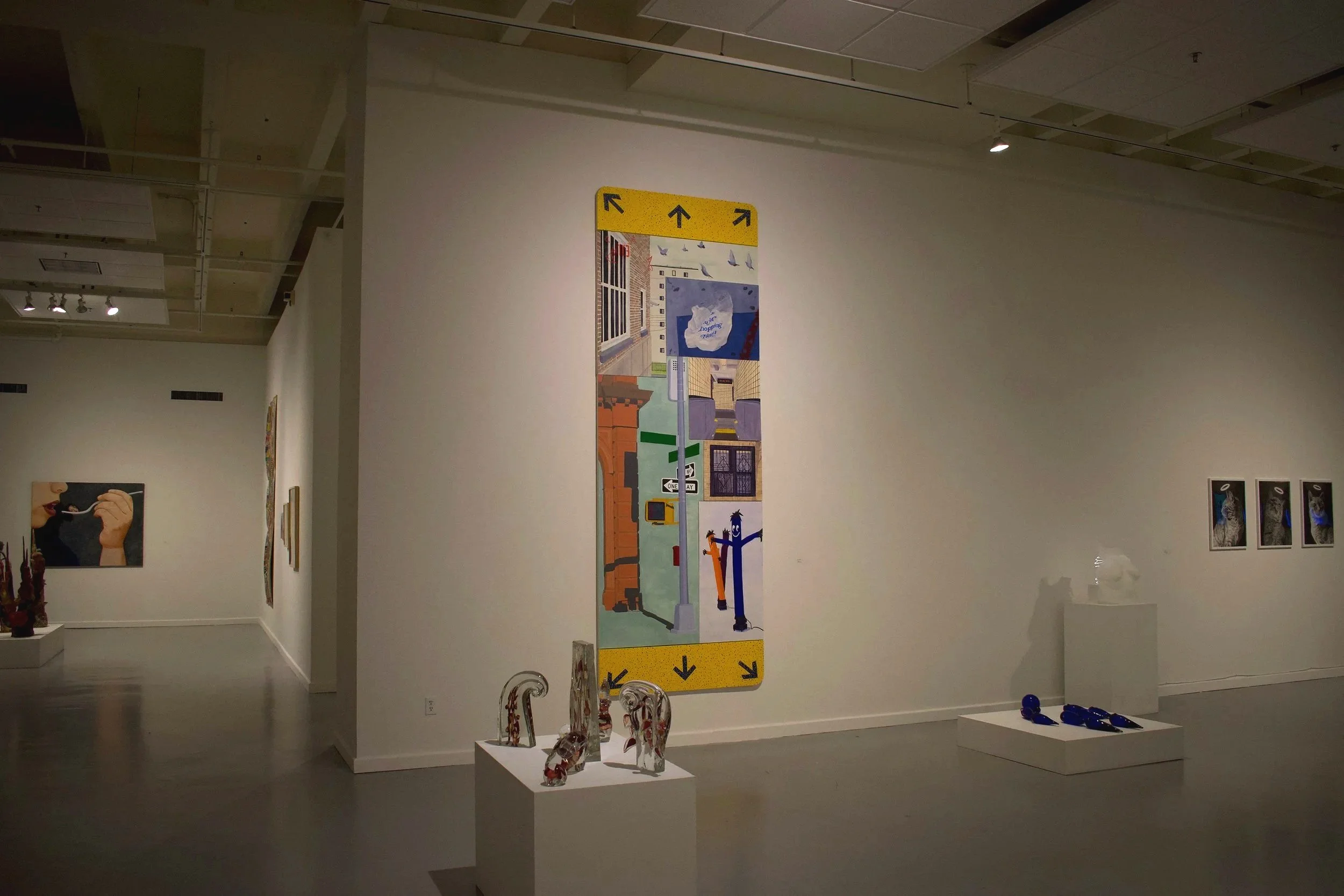 Please Hold
11' x 4 ' 
2026
Acrylic on canvas
8 canvases puzzle piece together to create a large scale work