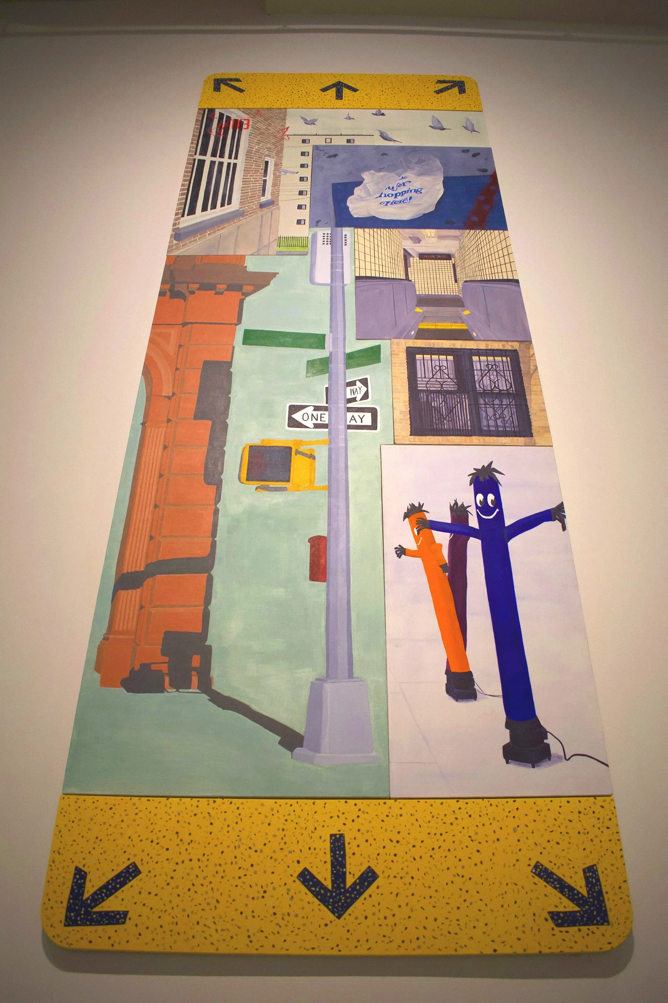 Please Hold
11' x 4 ' 
2026
Acrylic on canvas
8 canvases puzzle piece together to create a large scale work
