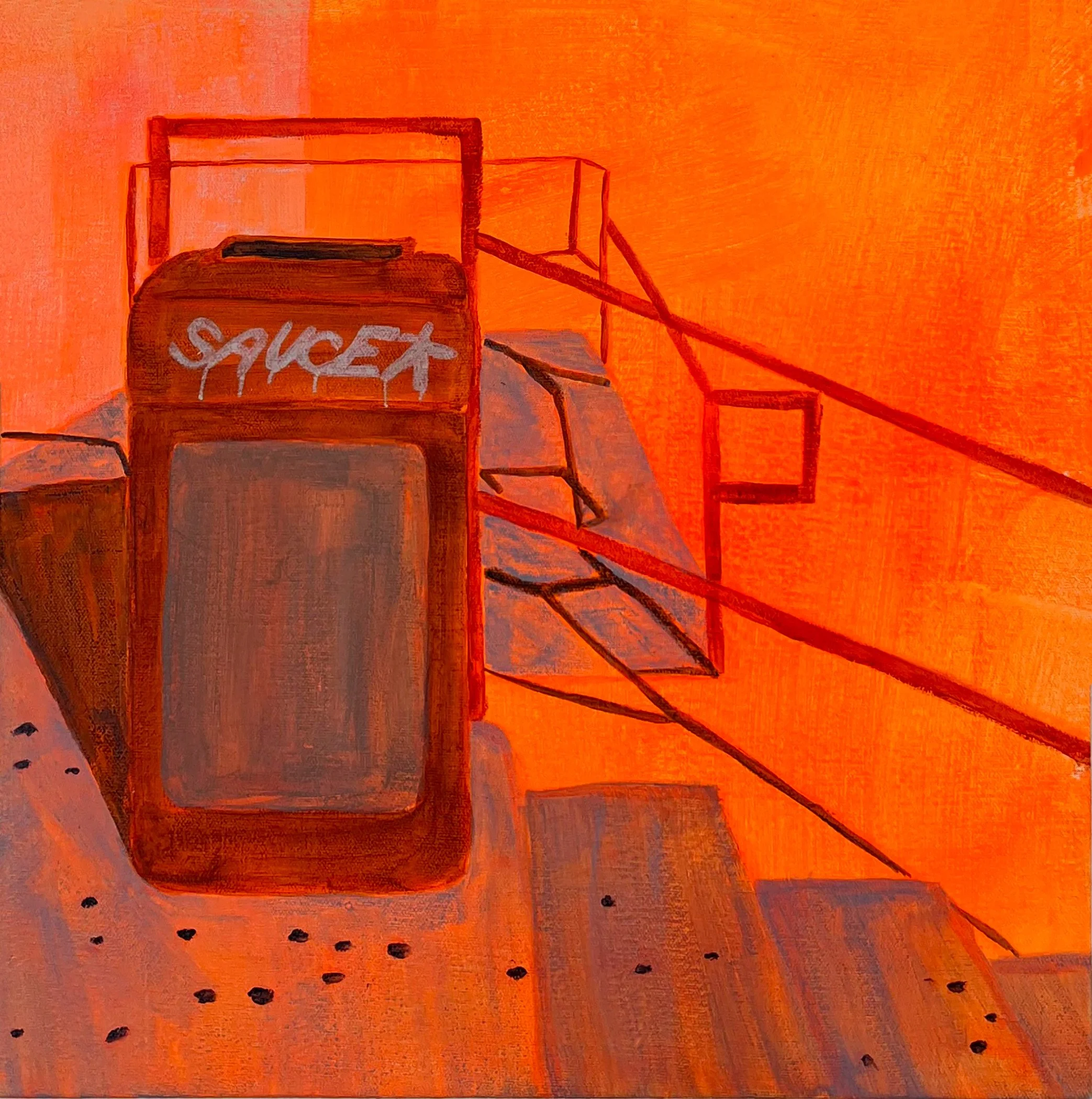 "Sauce"
2025
12x12
Acrylic and paint marker on canvas 
