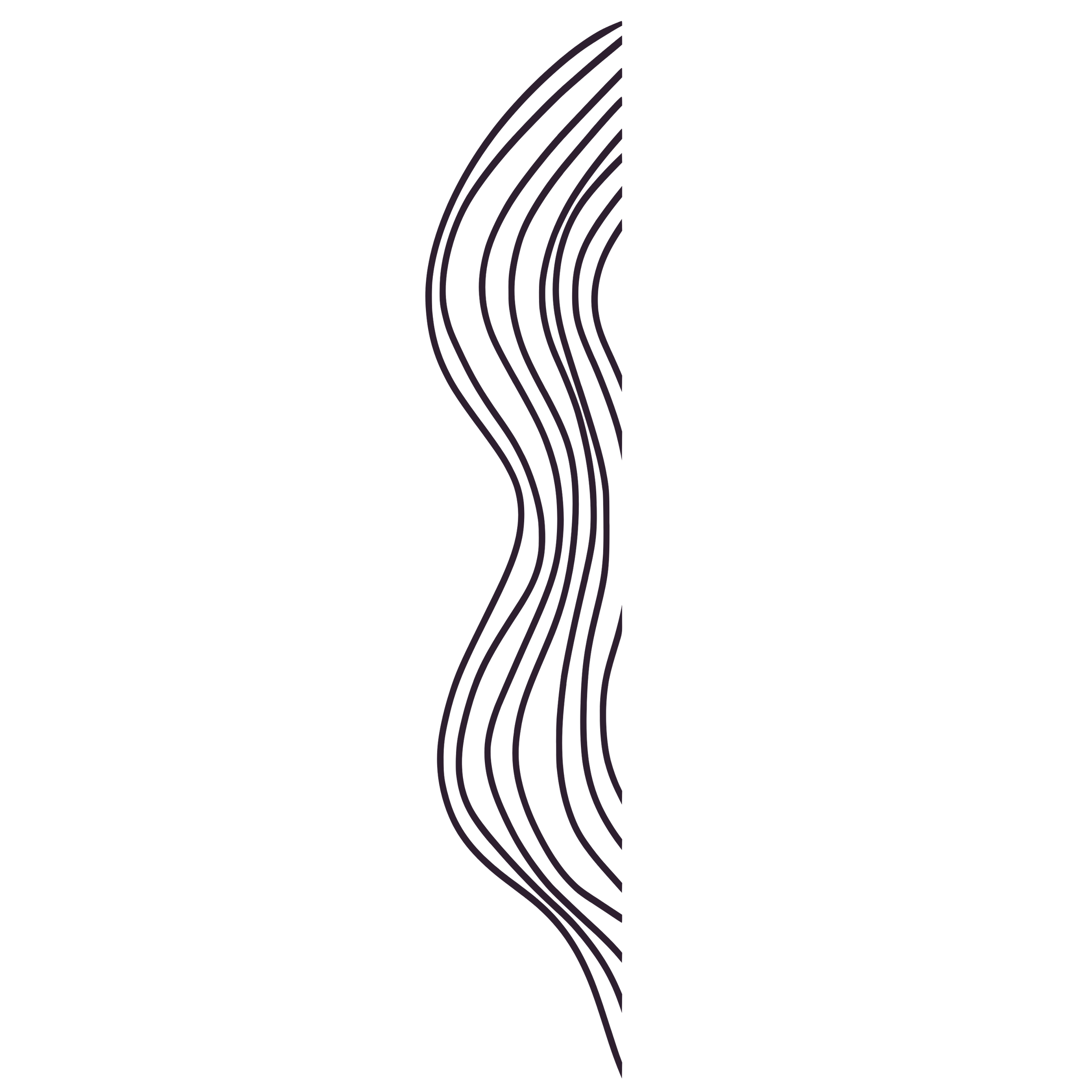 A black background with purple curved lines forming an abstract pattern.