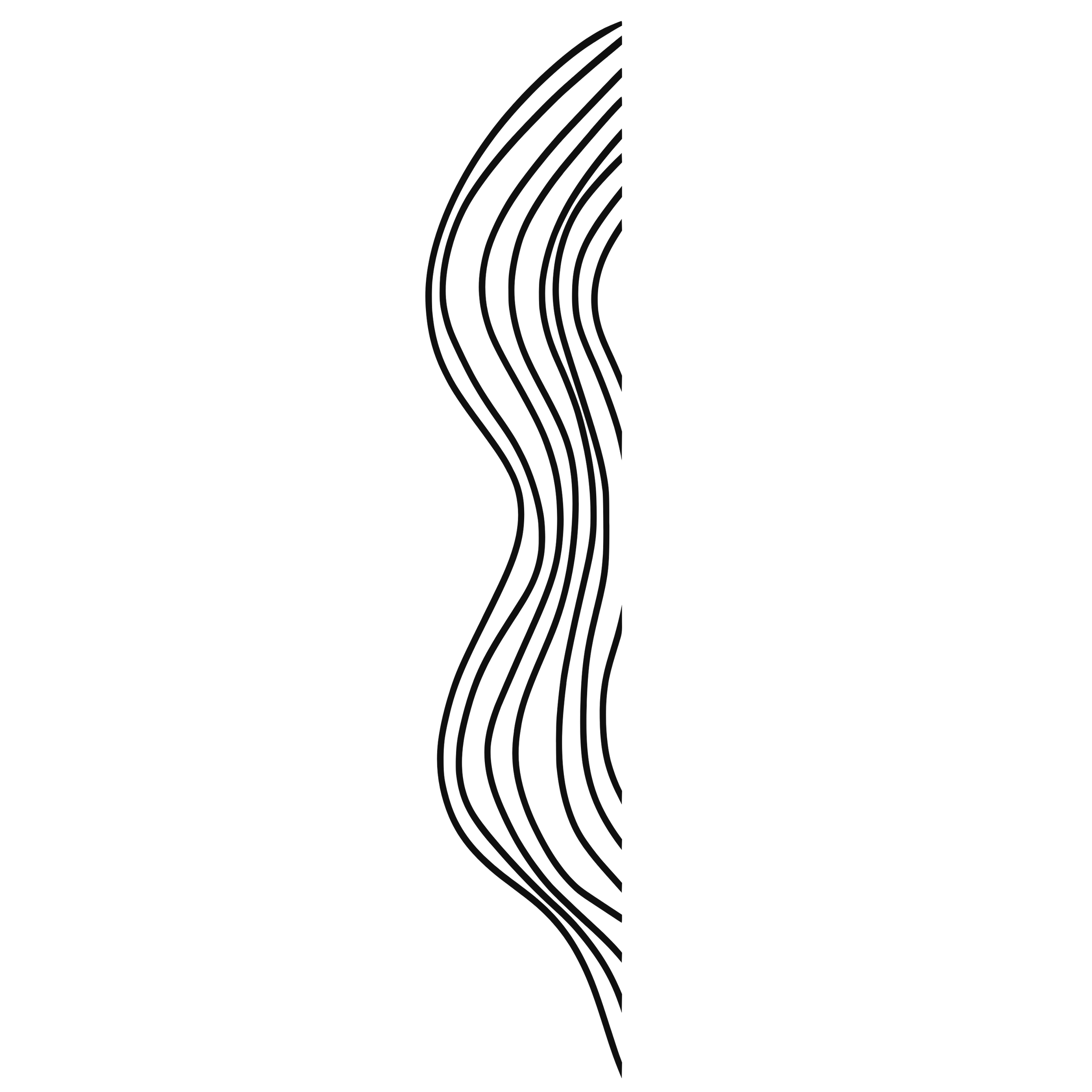Close-up of black textured surface with curved, wavy lines.