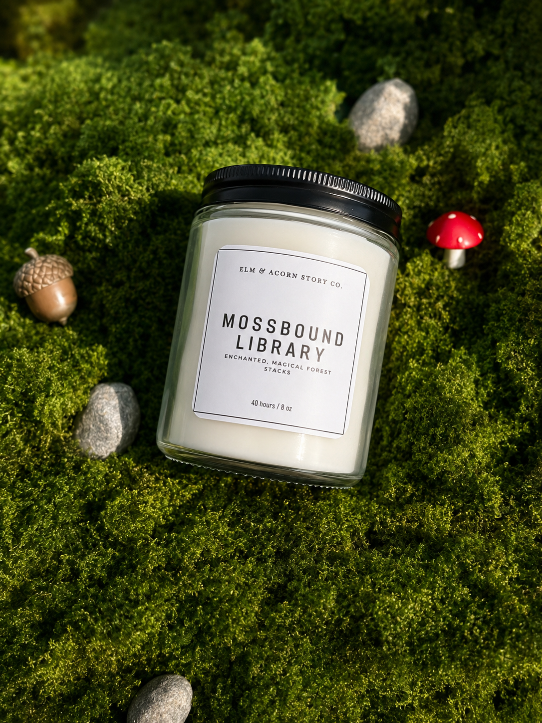 Mossbound Library Candle
