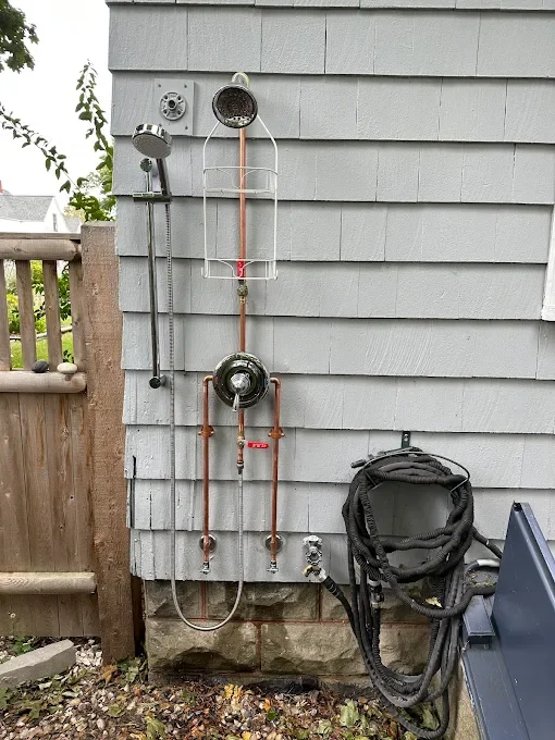 How to Build an Outdoor Shower That Survives a Freezing Winter