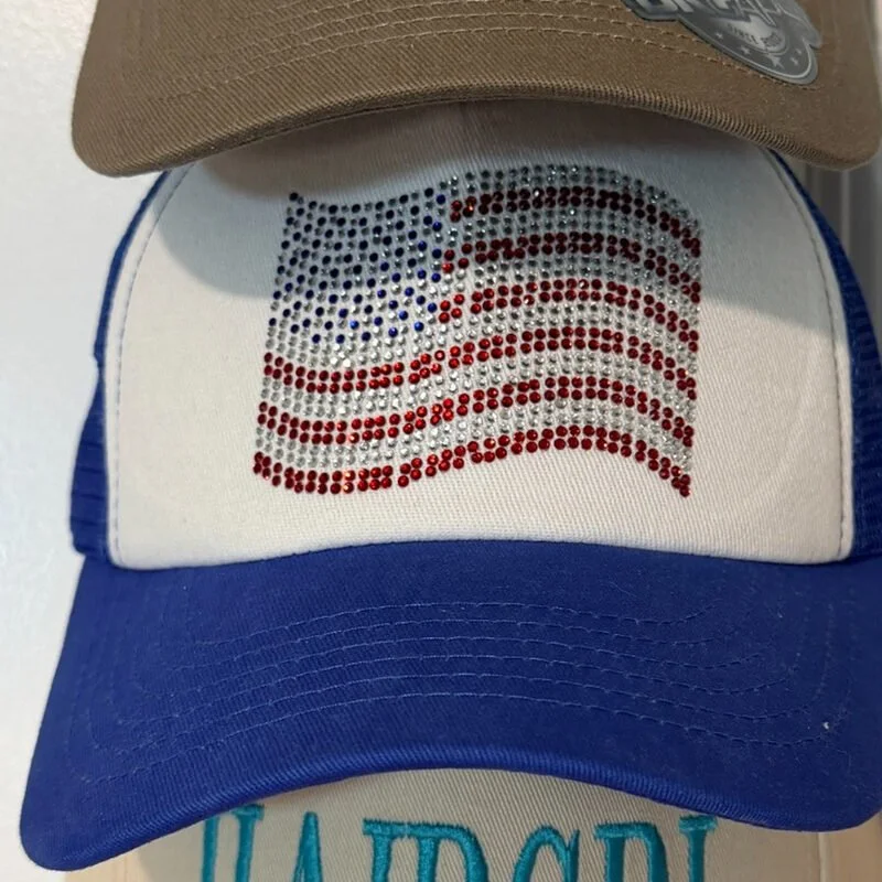 RTS Hat #2 — Rhinestone American Flag