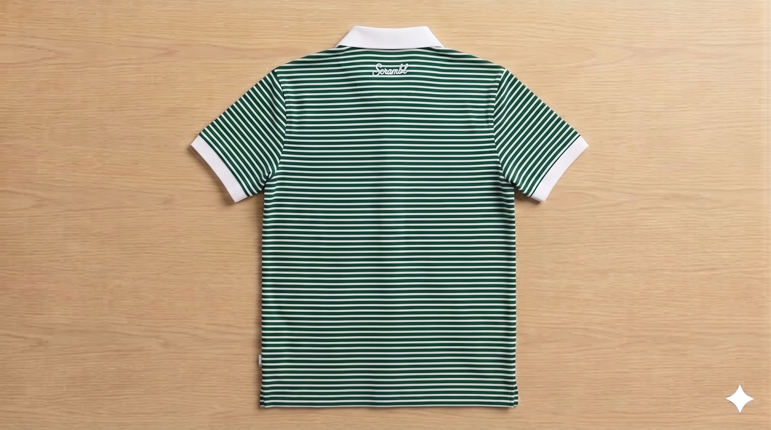 White and PIne Green Polo Mock up Front.png