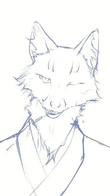 Blue fox sketches