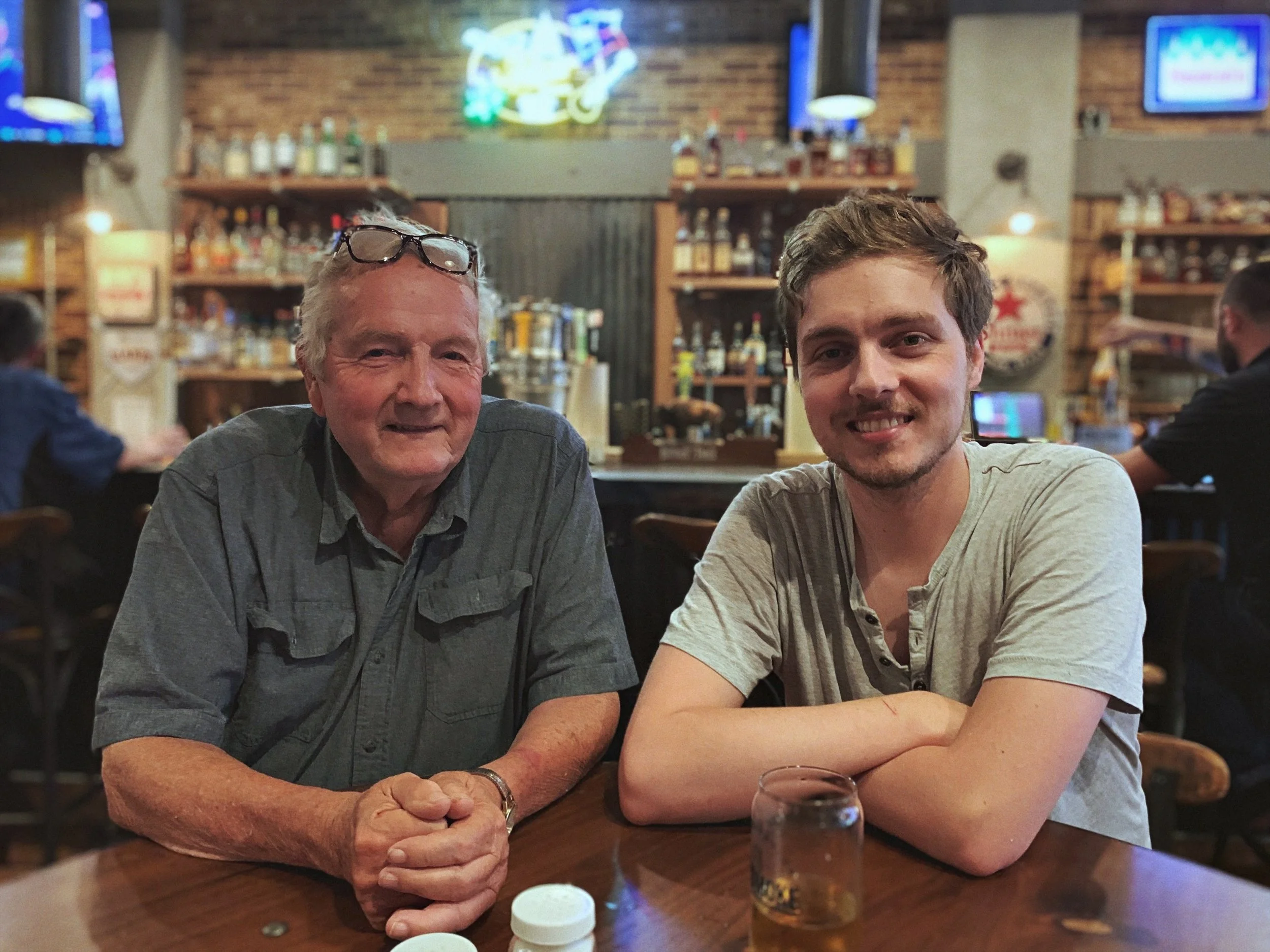 Dad and Charlie at a Brewery.JPG