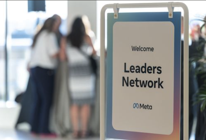 Welcome signage at Meta DC office