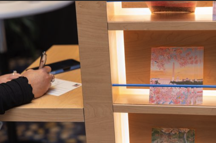 Policymaker postcard station
