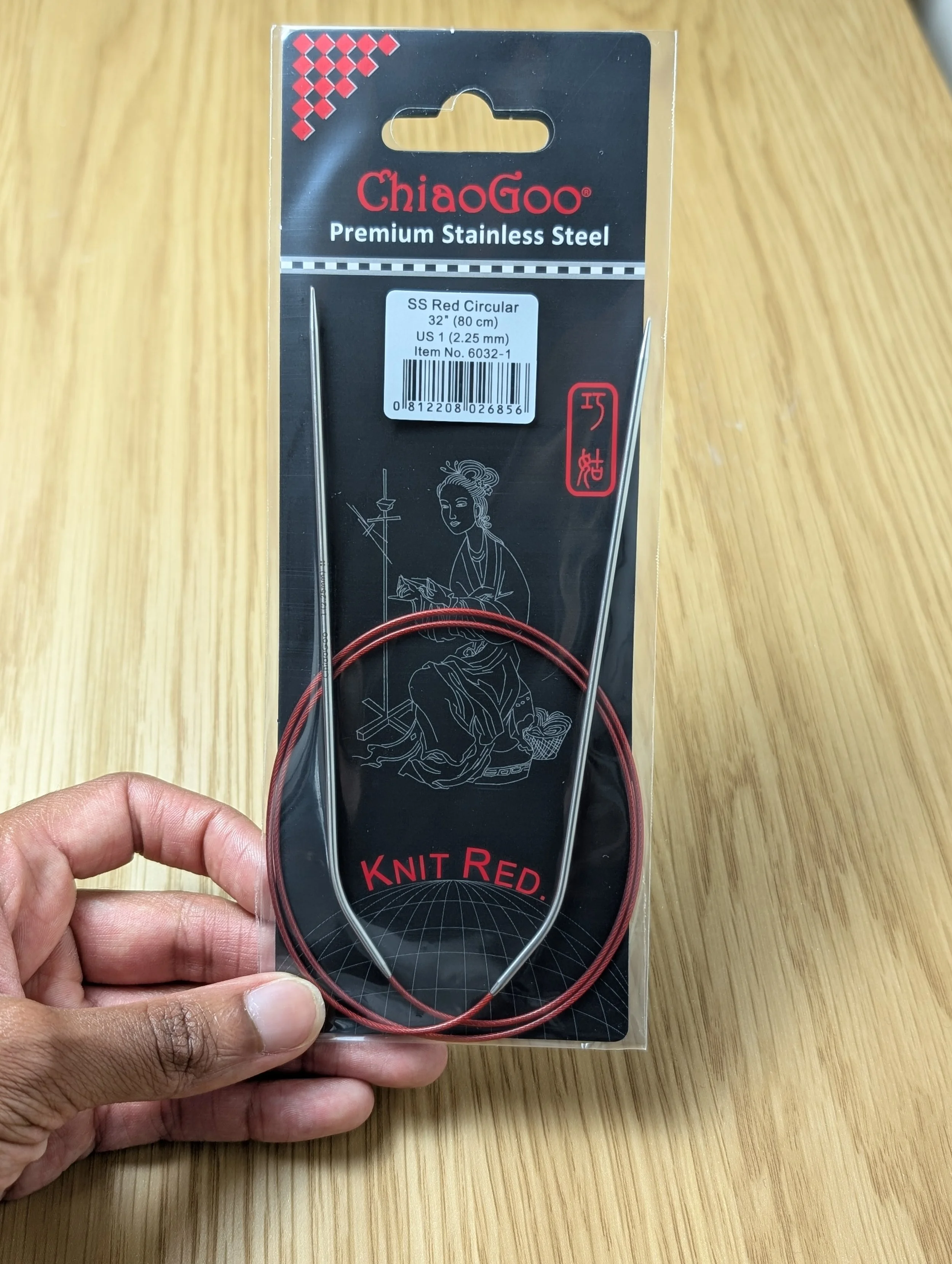 ChiaoGoo Knit RED Circular Needle - 32"