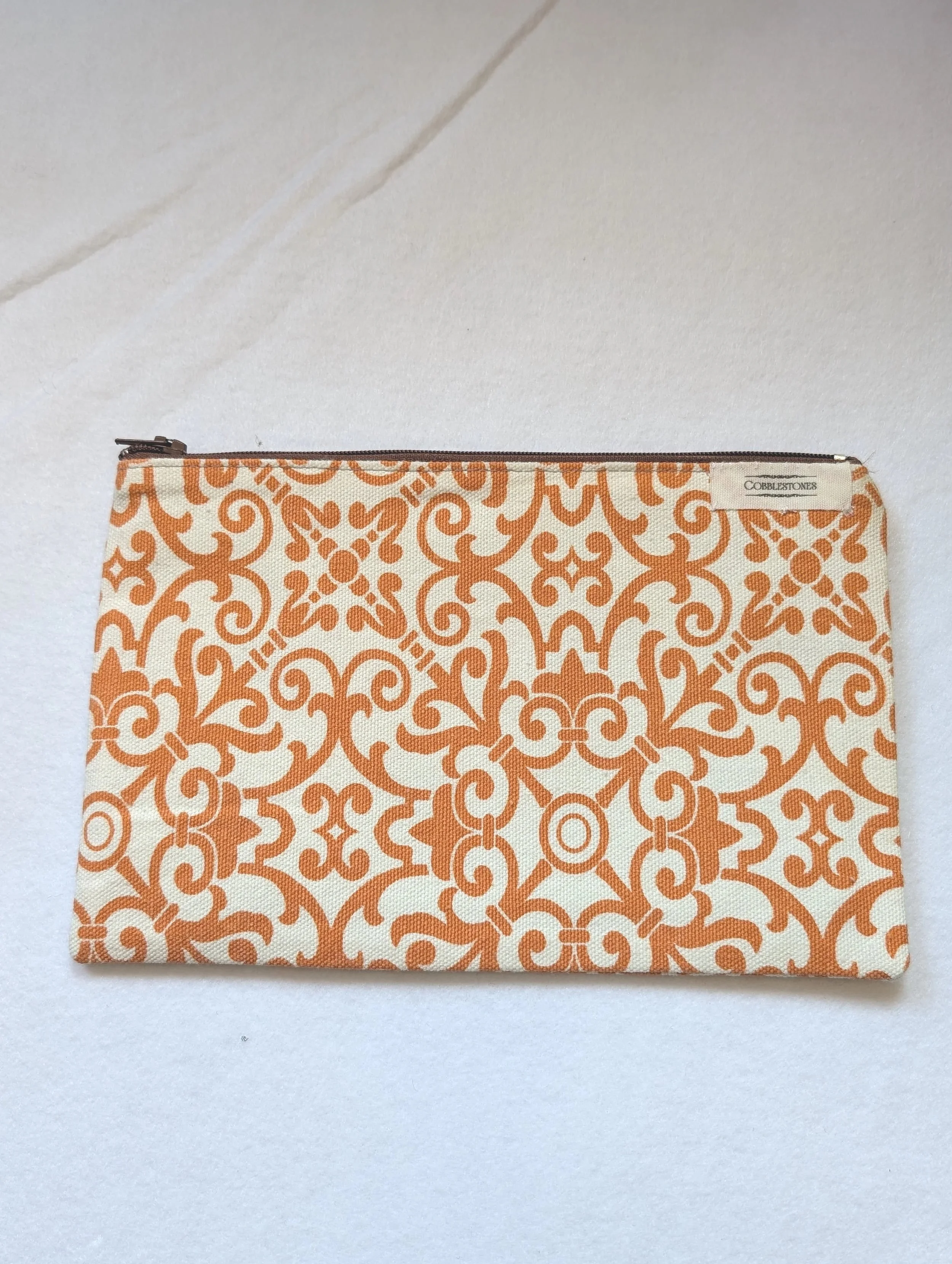 Zipper Pouch | Orange Filagree