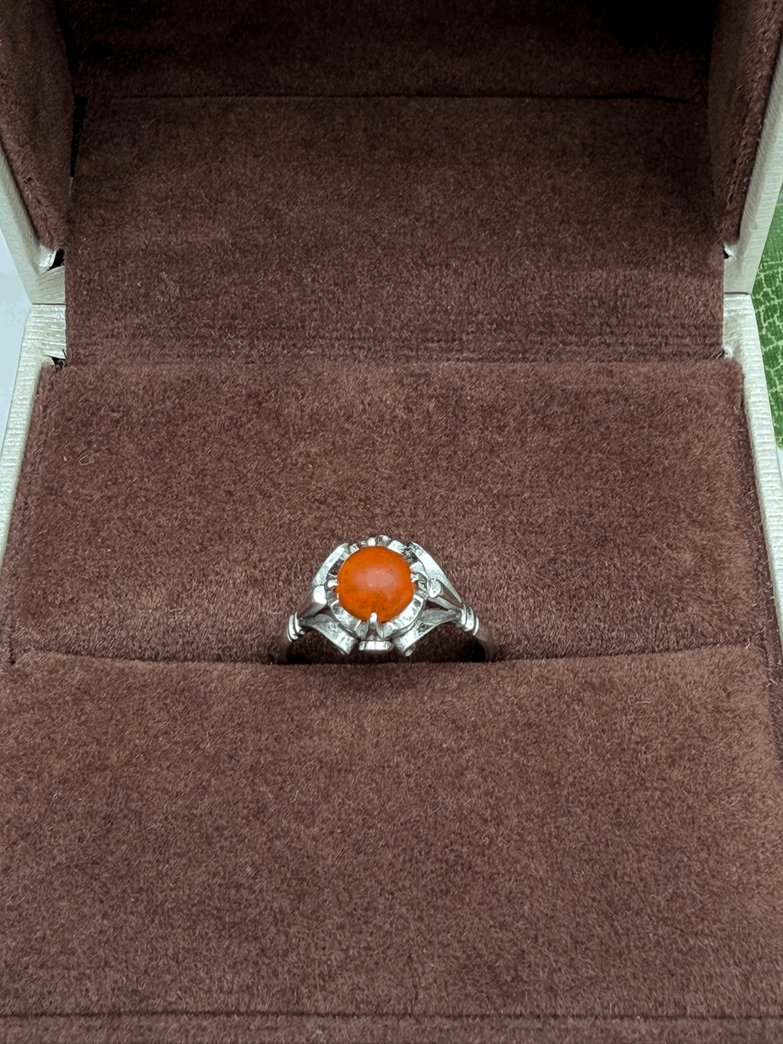 Opal Ring in 14k White Gold