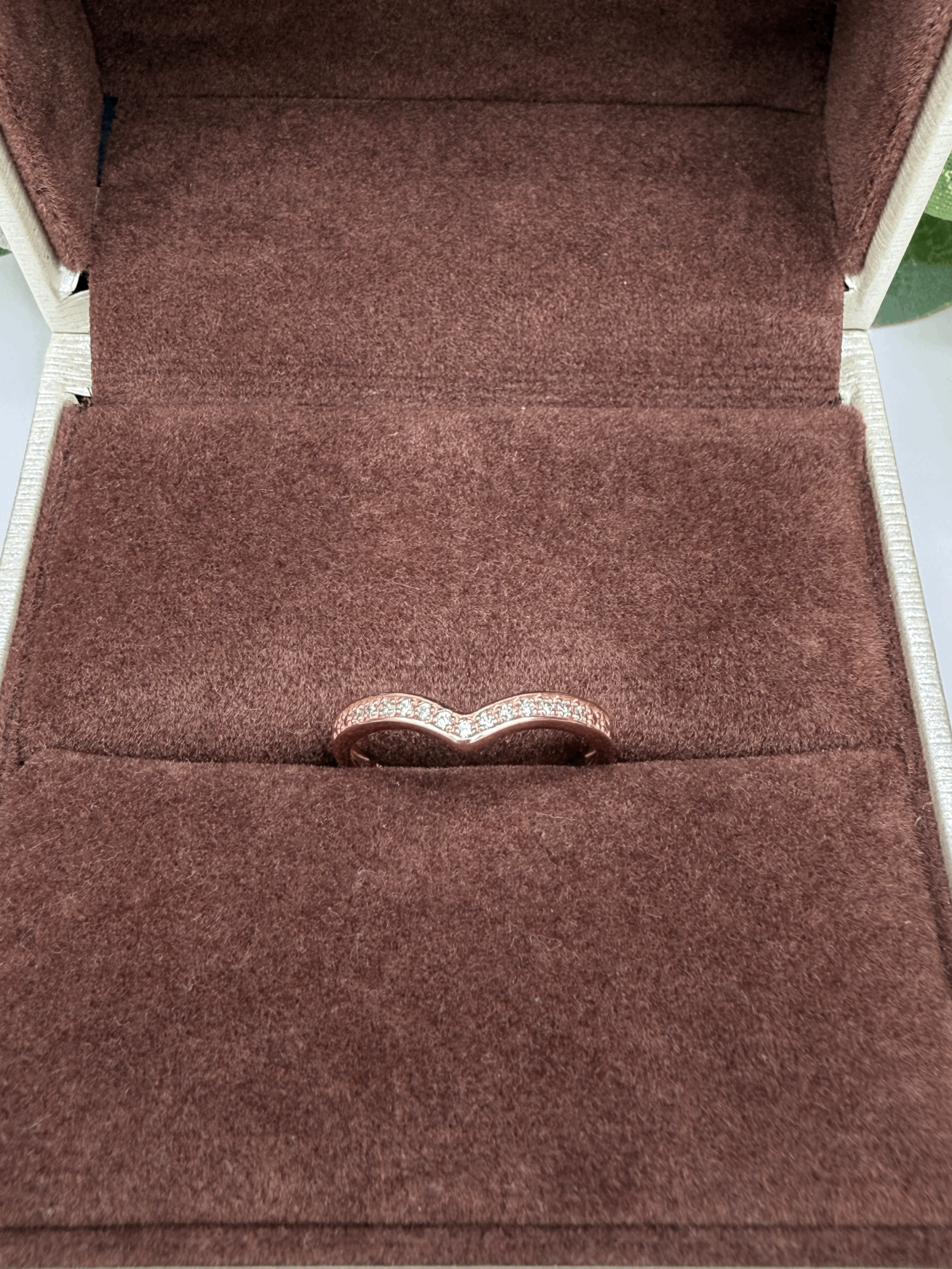 18k Solid Rose Gold Diamond Ring