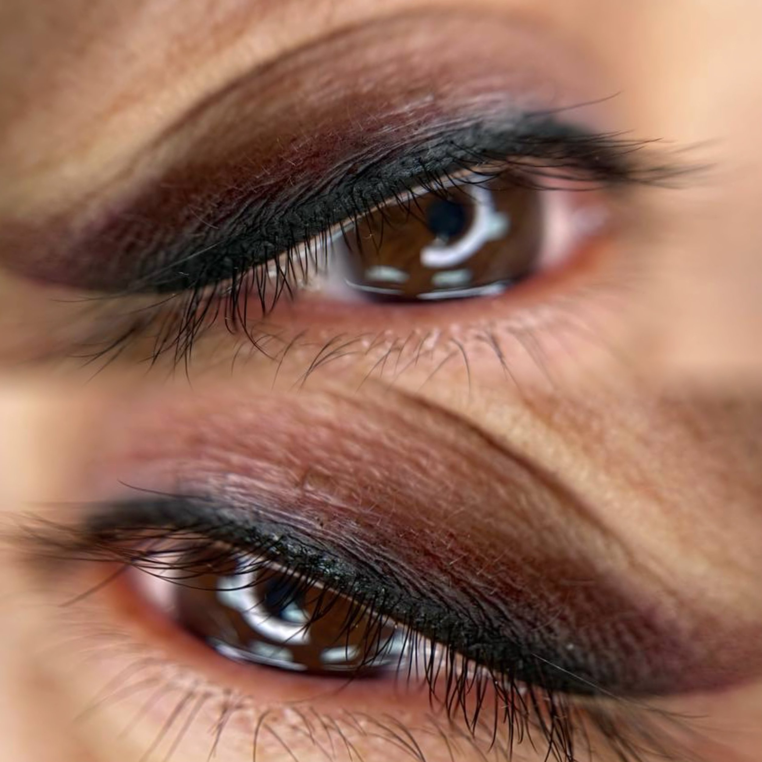 After photo showing foxy permanent eyeliner results on a client at Beauty Ink by Carmen in Burbank, CA