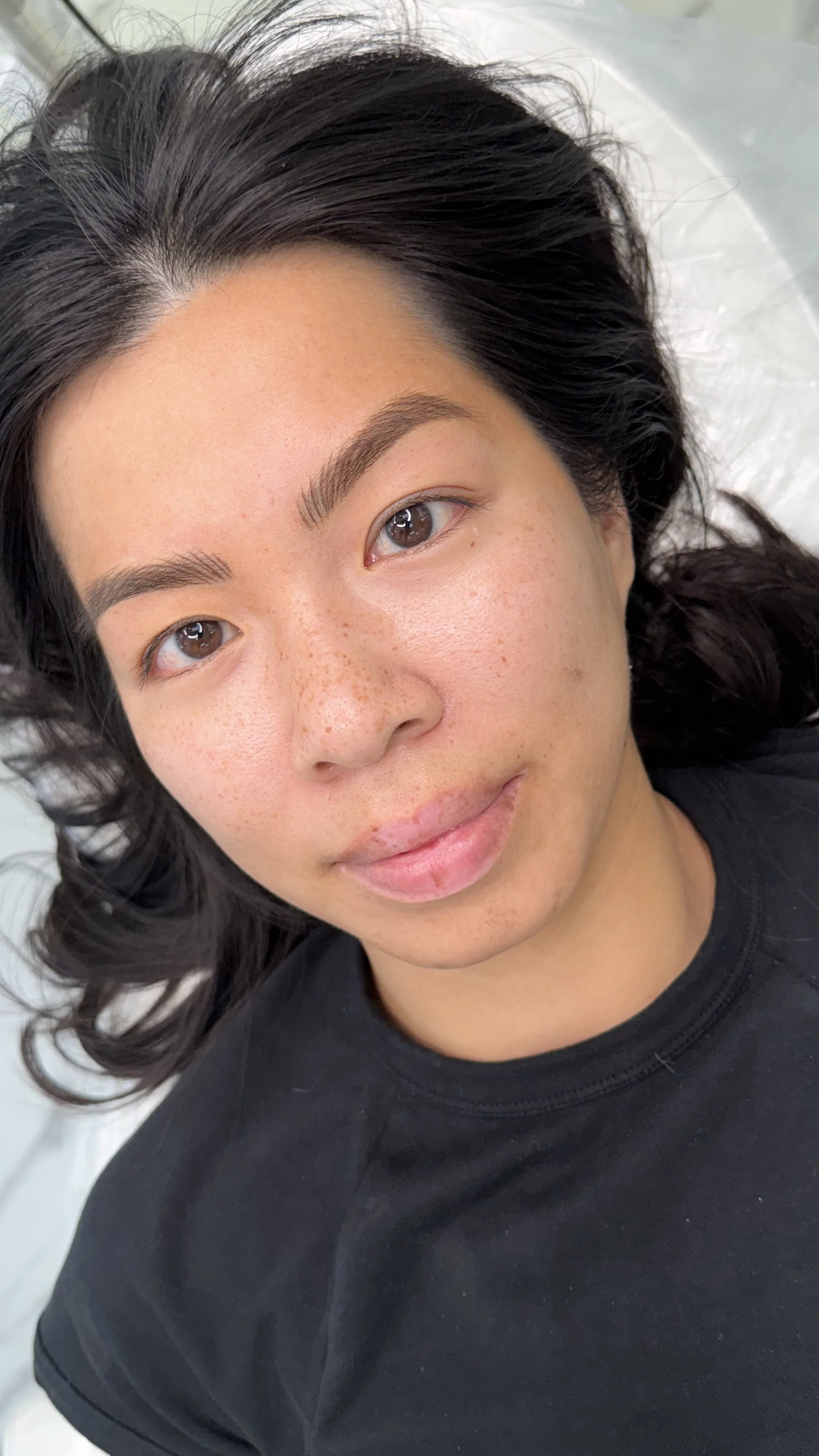 After photo showing healed permanent makeup eyebrows on a client at Beauty Ink by Carmen in Burbank, CA