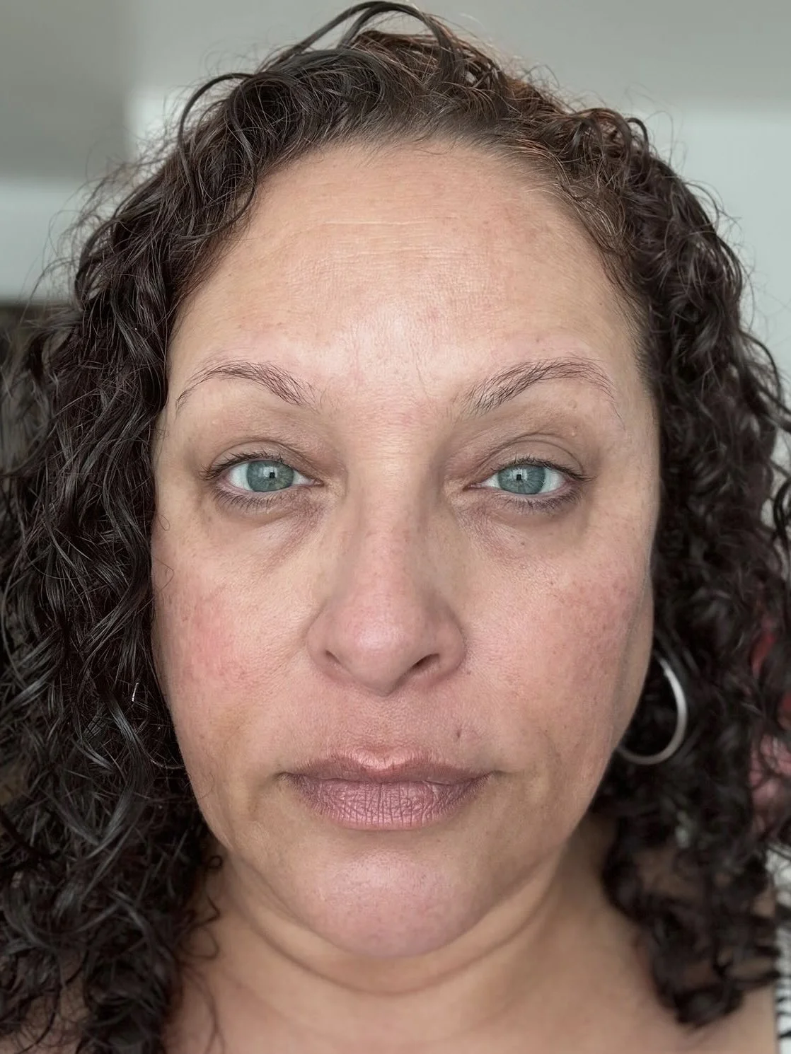 Before photo of a client's eyebrows before permanent makeup at Beauty Ink by Carmen in Burbank, CA