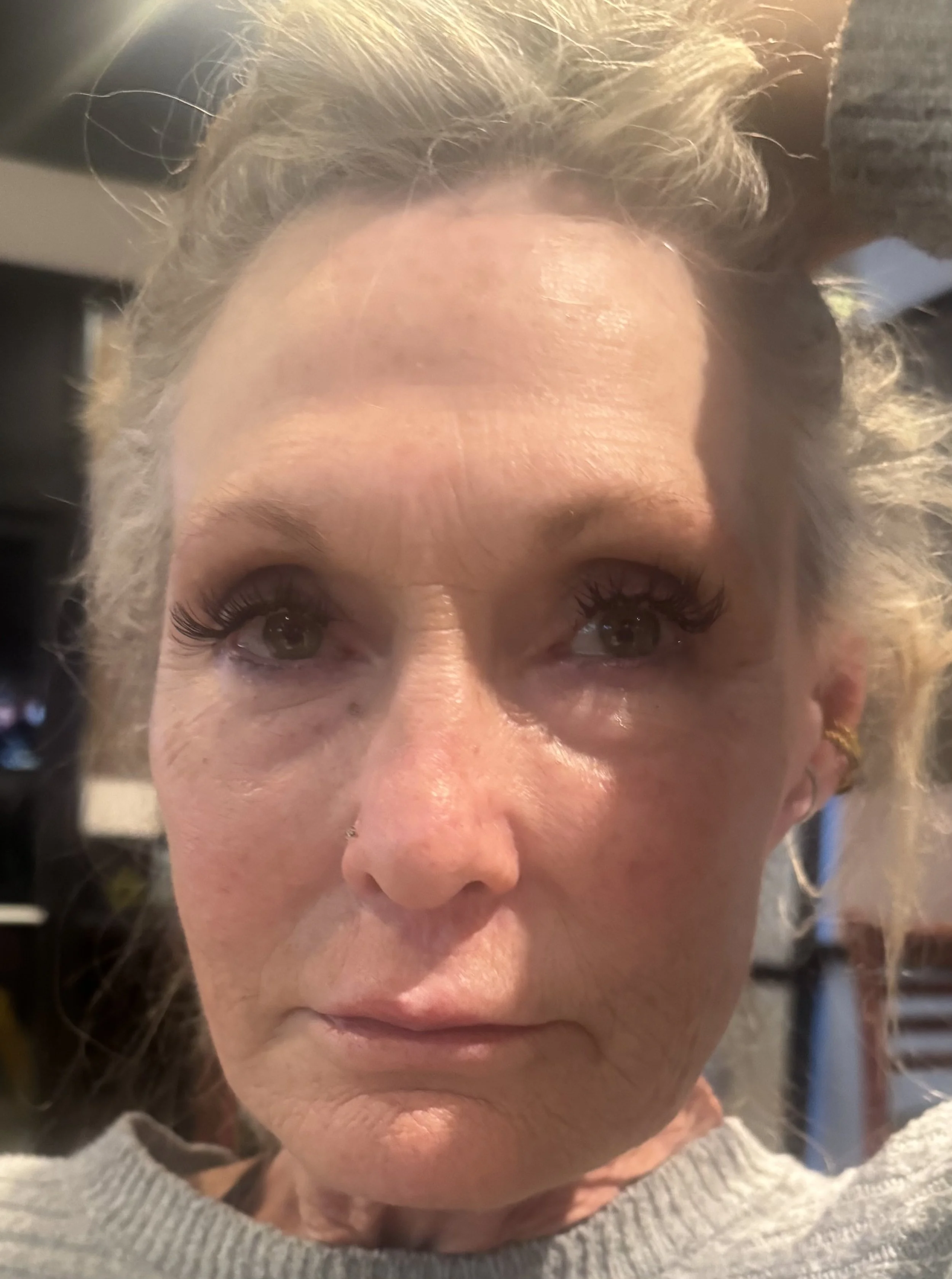 Before photo of a client's eyebrows before permanent makeup treatment at Beauty Ink by Carmen in Burbank, CA
