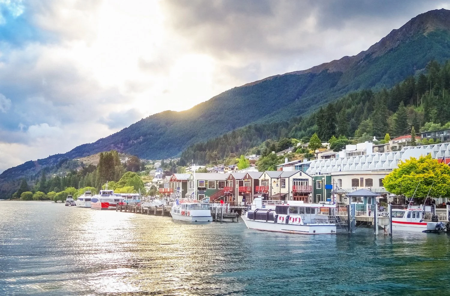 The Queenstown town centre waterfront.