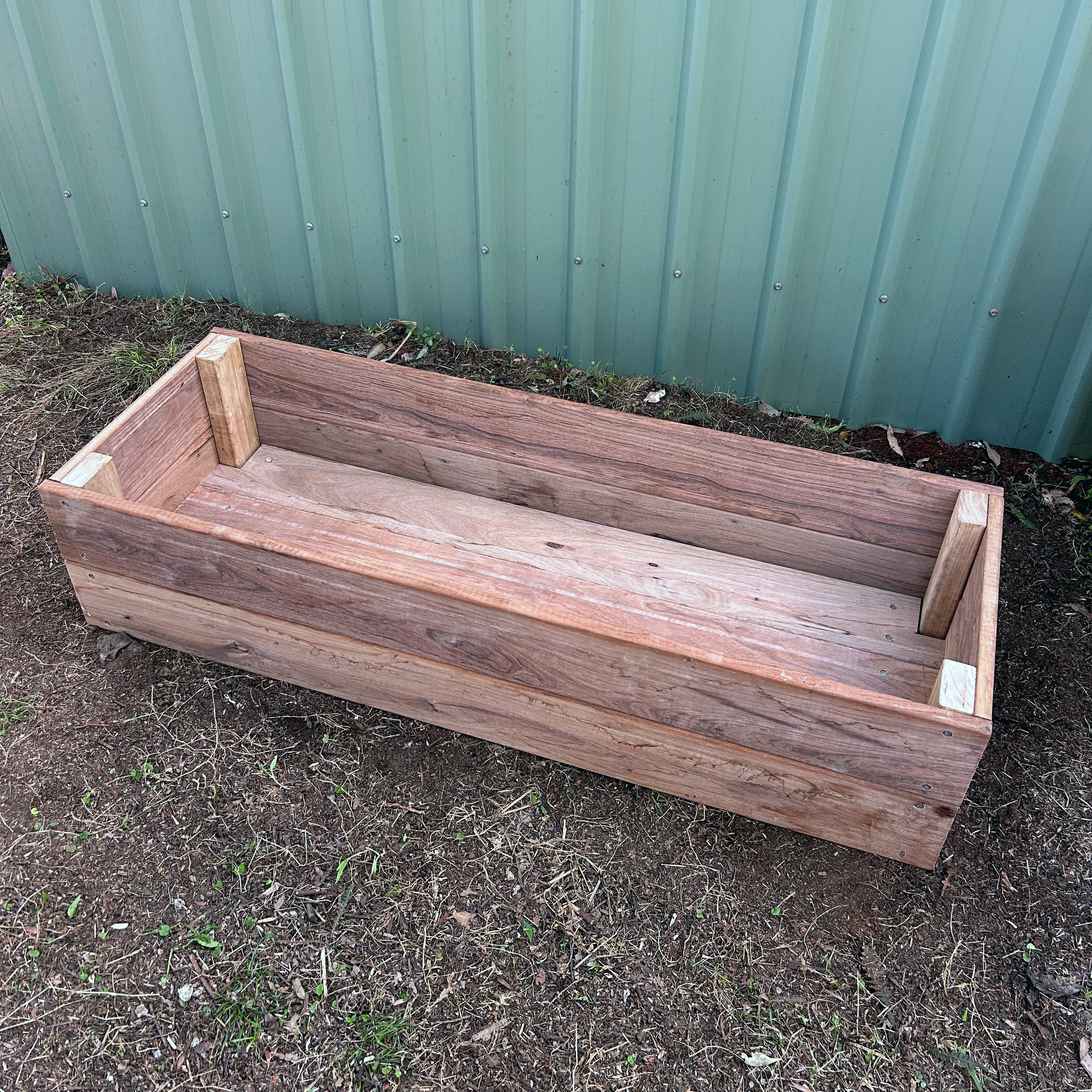premium hardwood planter - 400x1200 - assembled