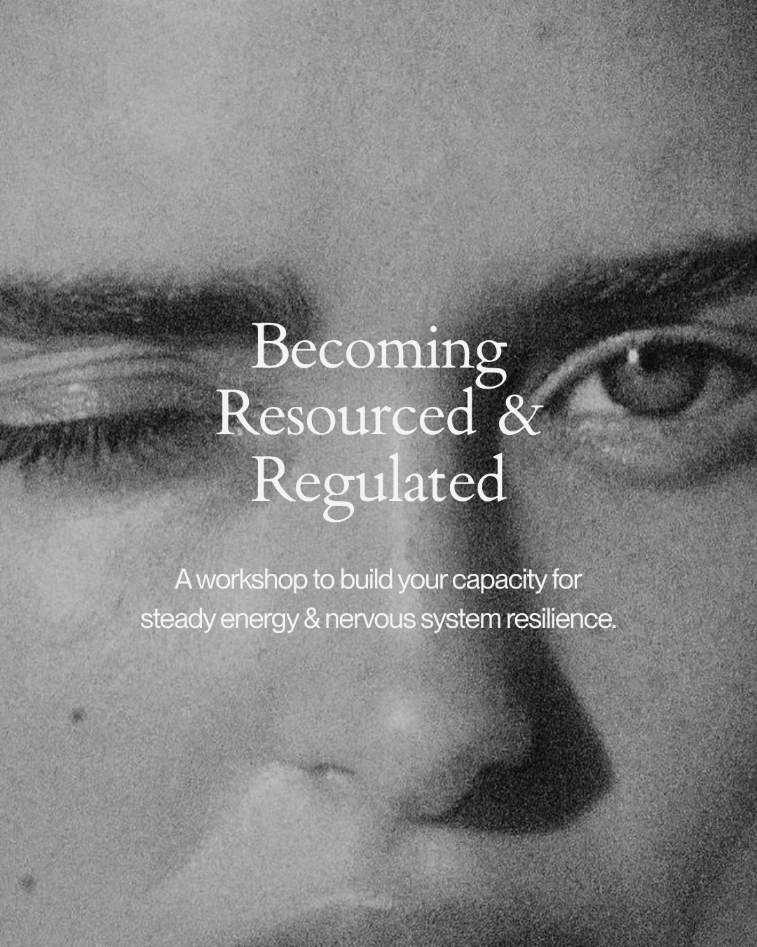 Becoming Resourced & Regulated Workshop