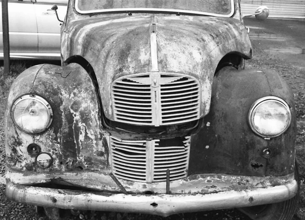 Abandoned Austin A40.
