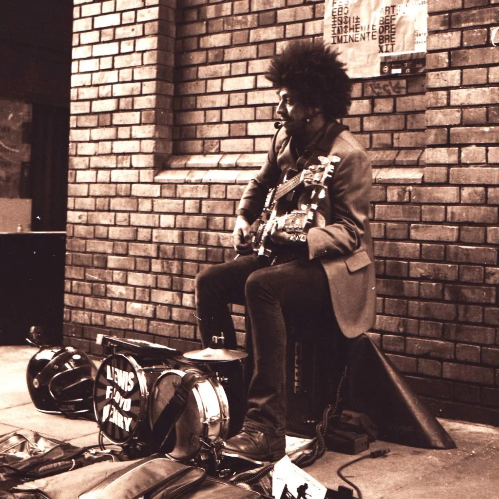 Lewis Floyd Henry. London Bricklane busker