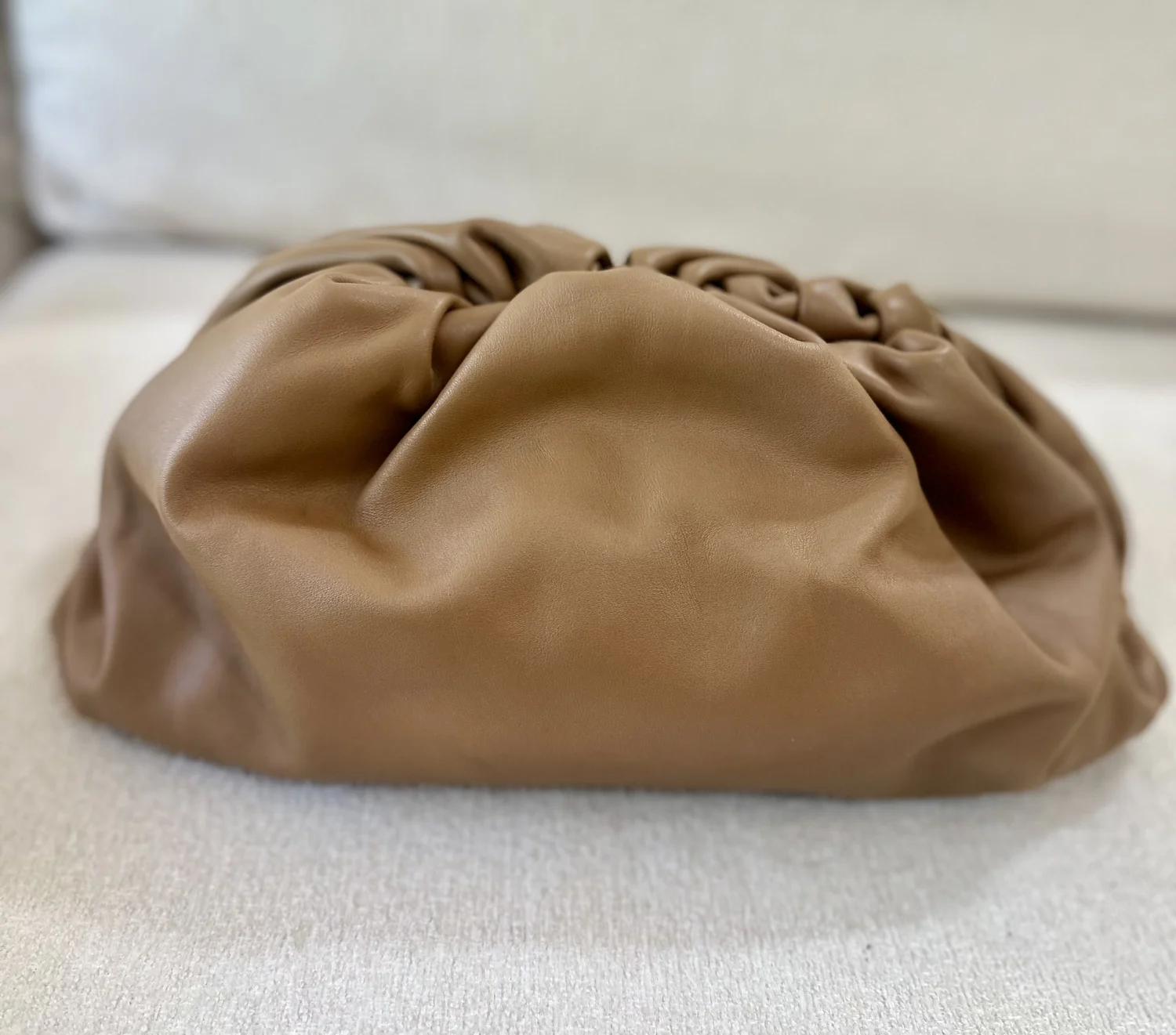 Bottega Veneta The Pouch Nude Camel Authenticated — The Quiet Carry