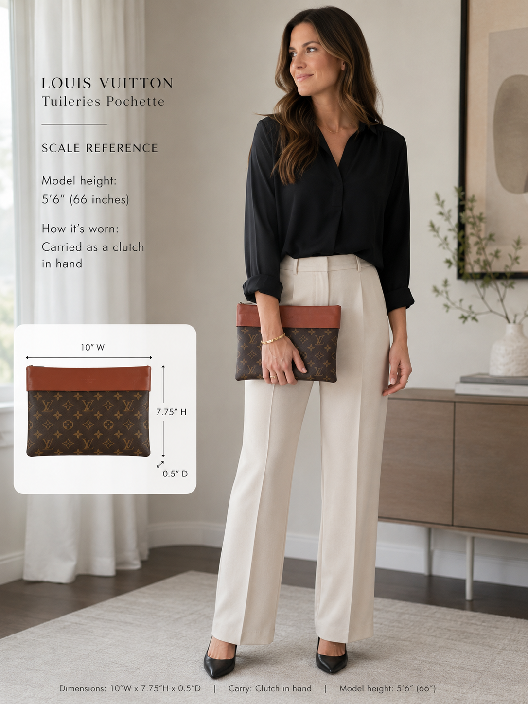 Louis Vuitton Tuileries Pochette styled beauty shot