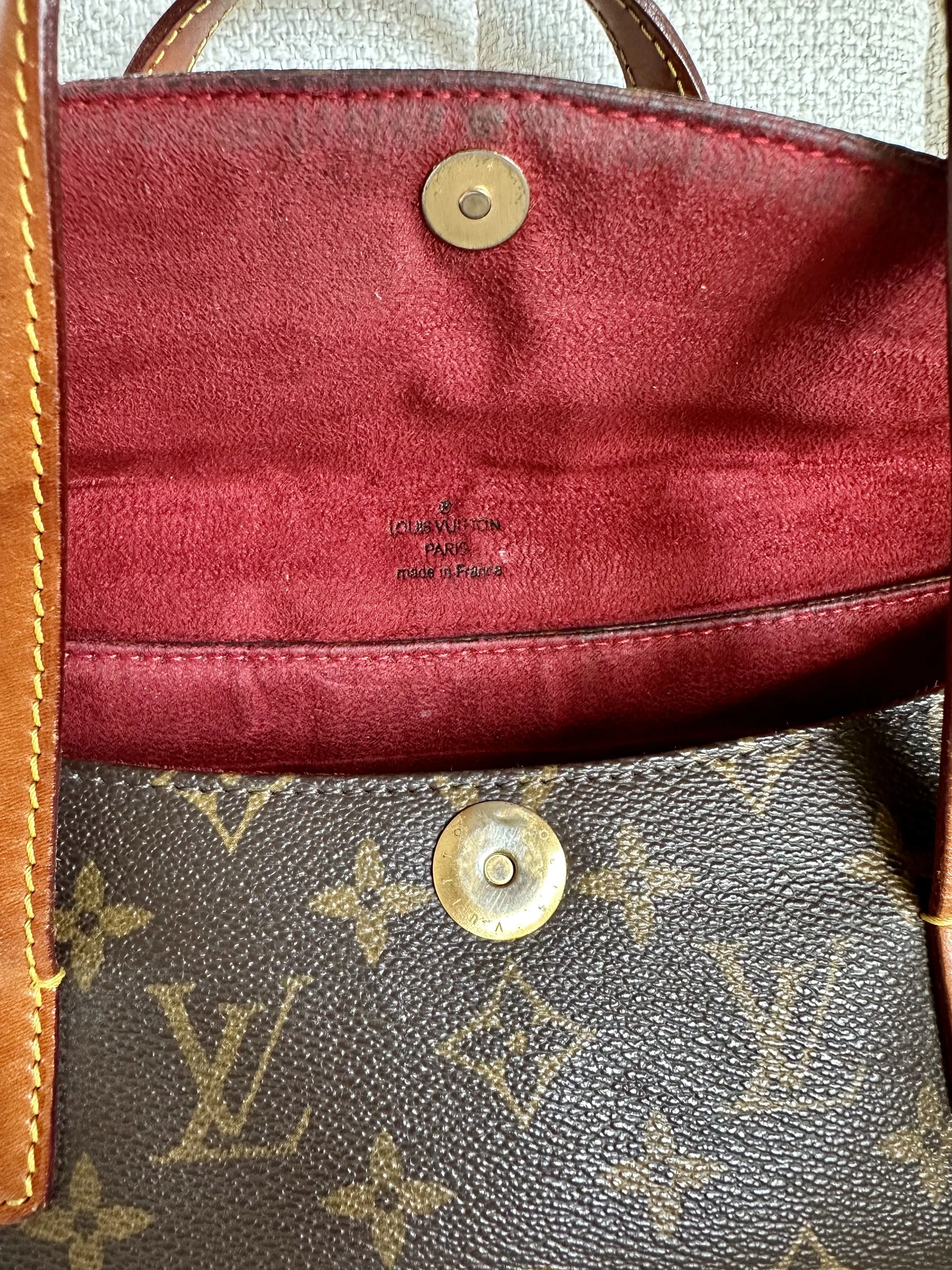 Louis Vuitton Sonatine date code and Paris stamp close-up