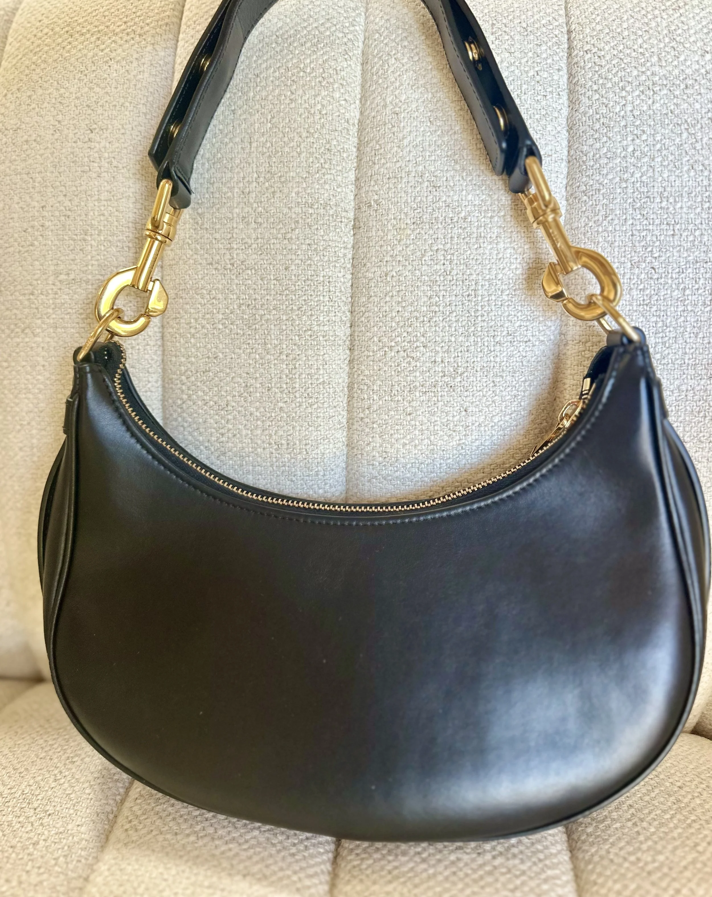 Celine Ava shoulder bag black calfskin back view