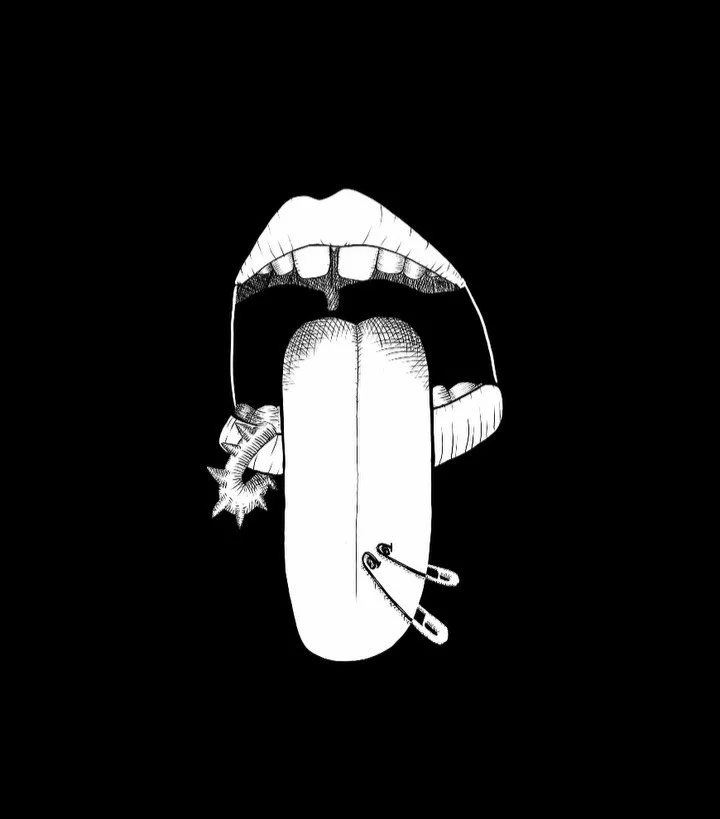 PIERCINGS, SPIKY HAIR, TONGUES OUT. THAT&rsquo;S TUNG. 

Final illustrations (and mess-ups) for TUNG. 

A brand concept for a non-alcoholic beverage company rooted in Swedish punk culture. 

Brand values: DELIBERATE, REBELLIOUS, TRUTHFUL 

Brand Iden