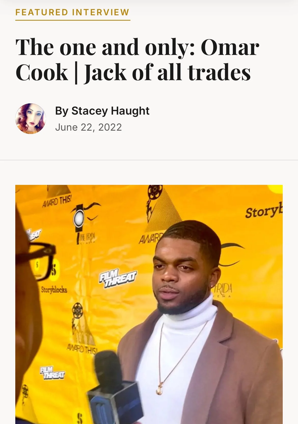 Omar Cook Interview