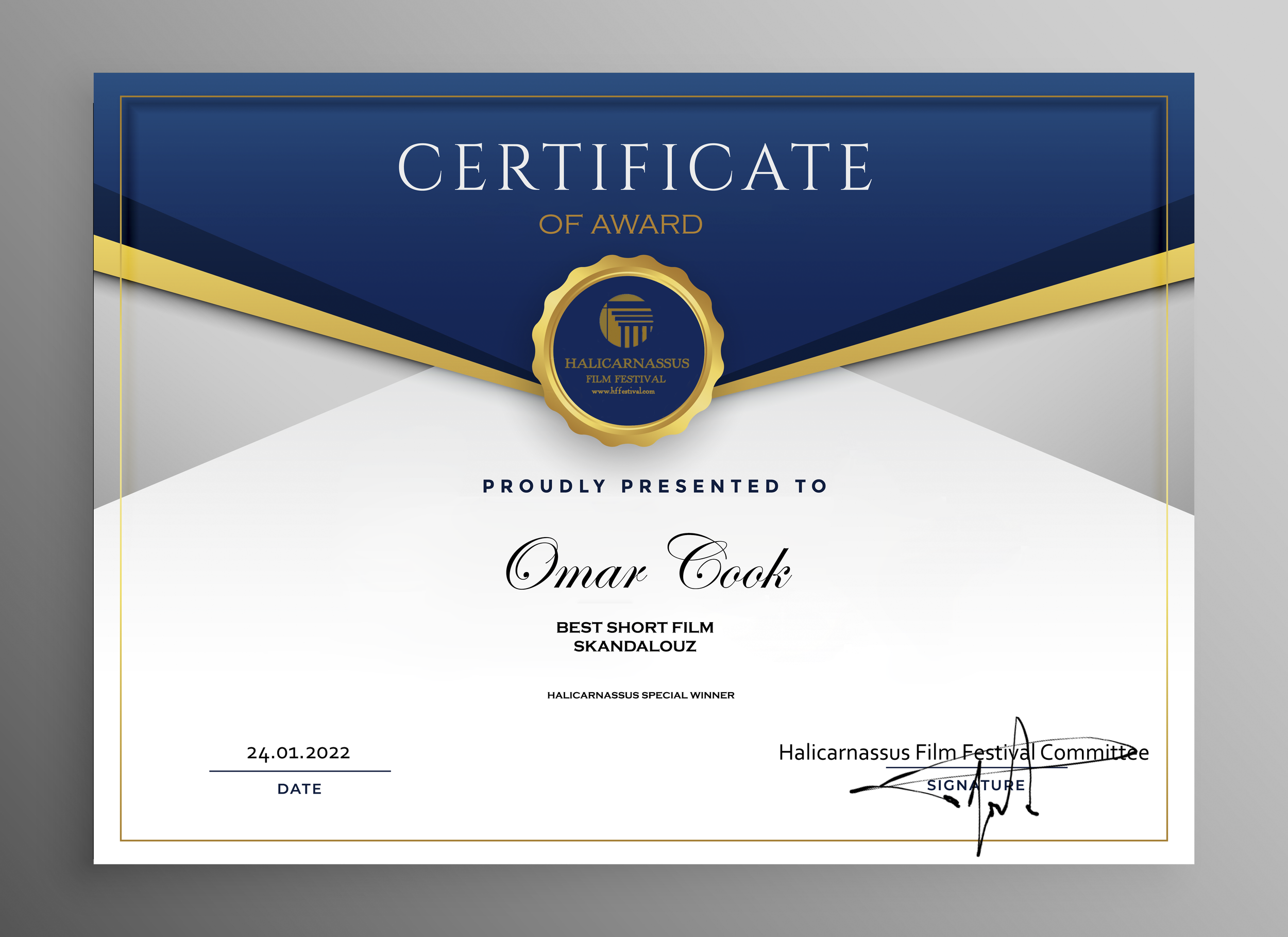 Omar Cook Best Short Film