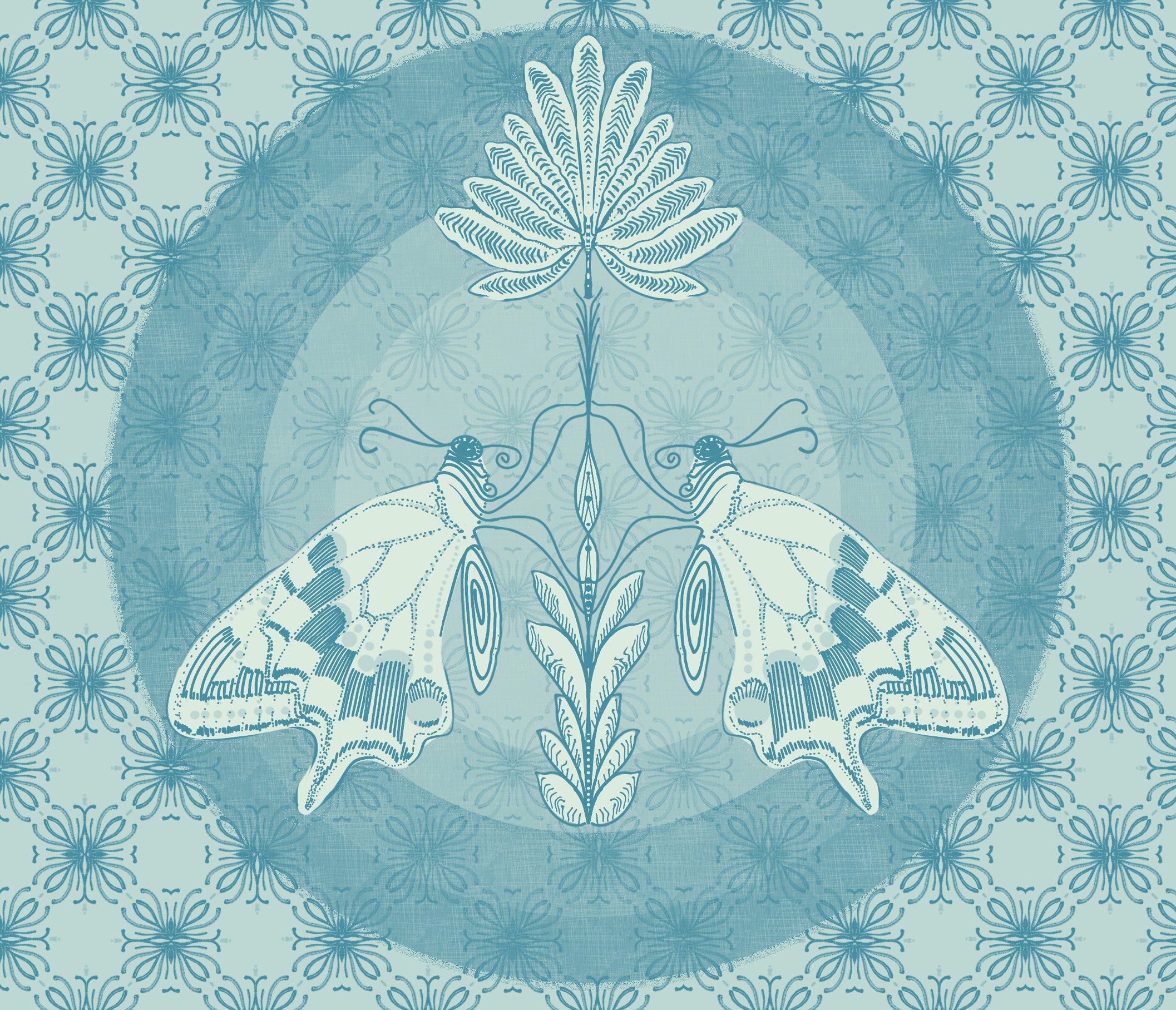 Twin Moths Medallion