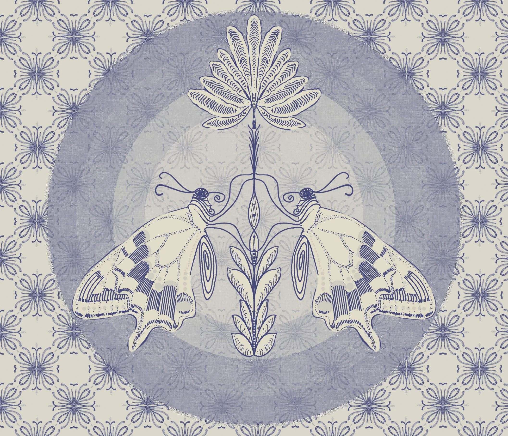 Twin Moths Medallion