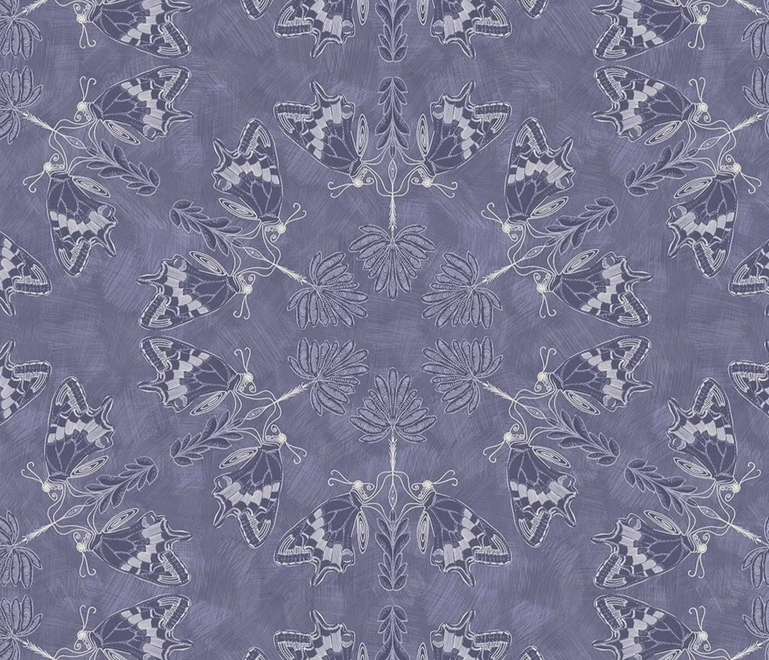 Winged Meadow Pattern - Lavender