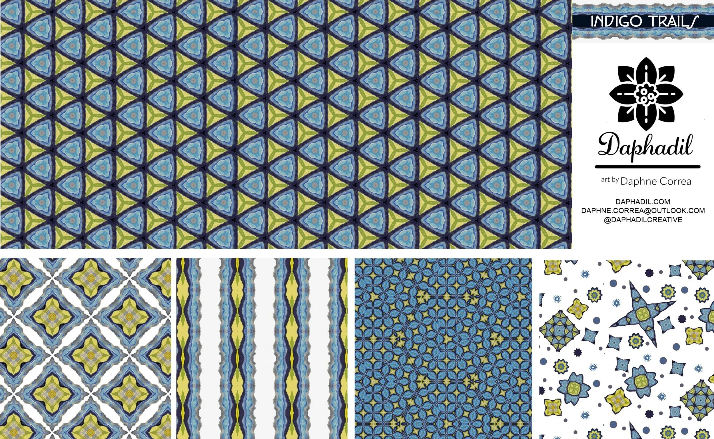 Indigo Trails | Artisan geometric repeat collection