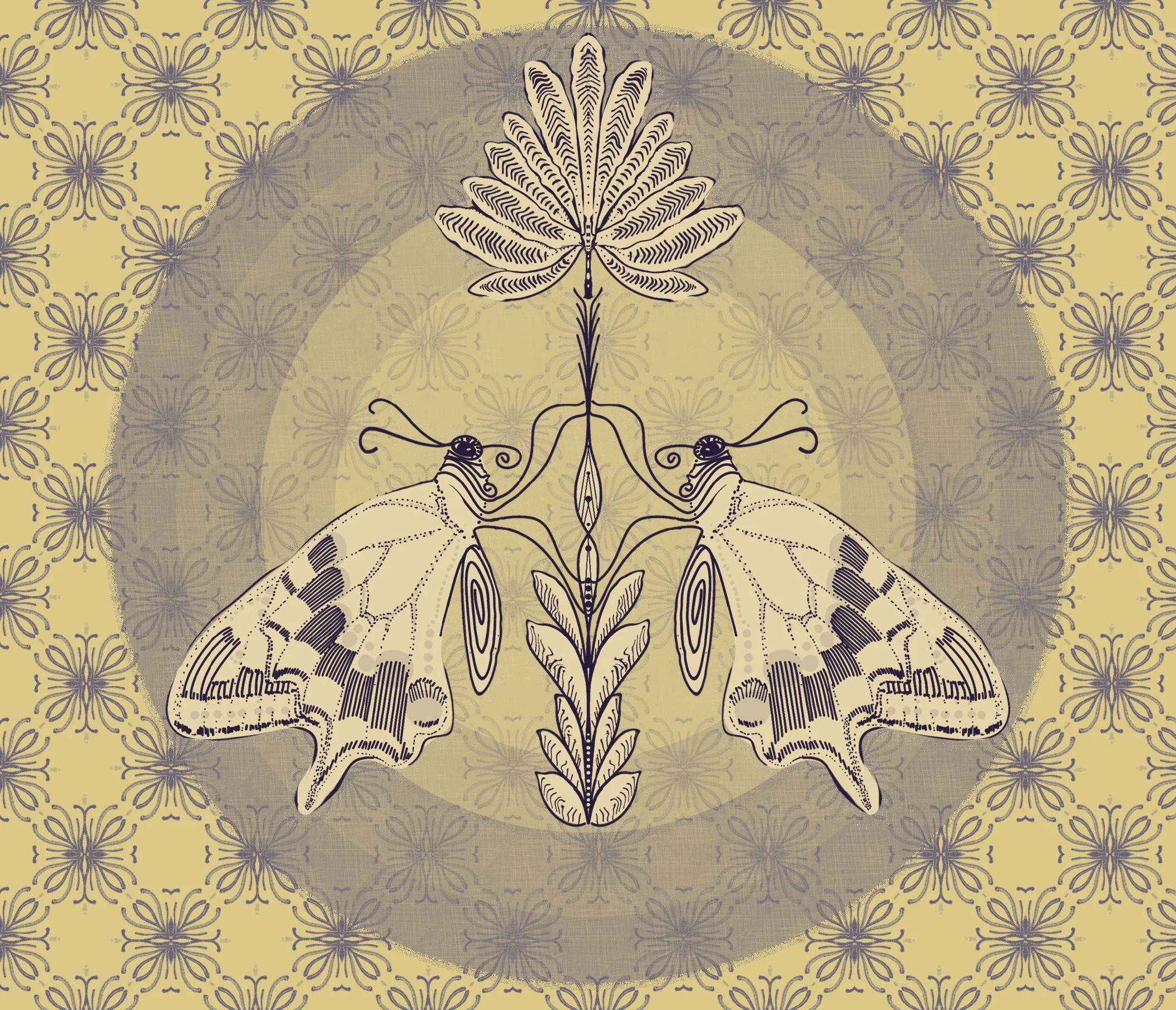 Twin Moths Medallion