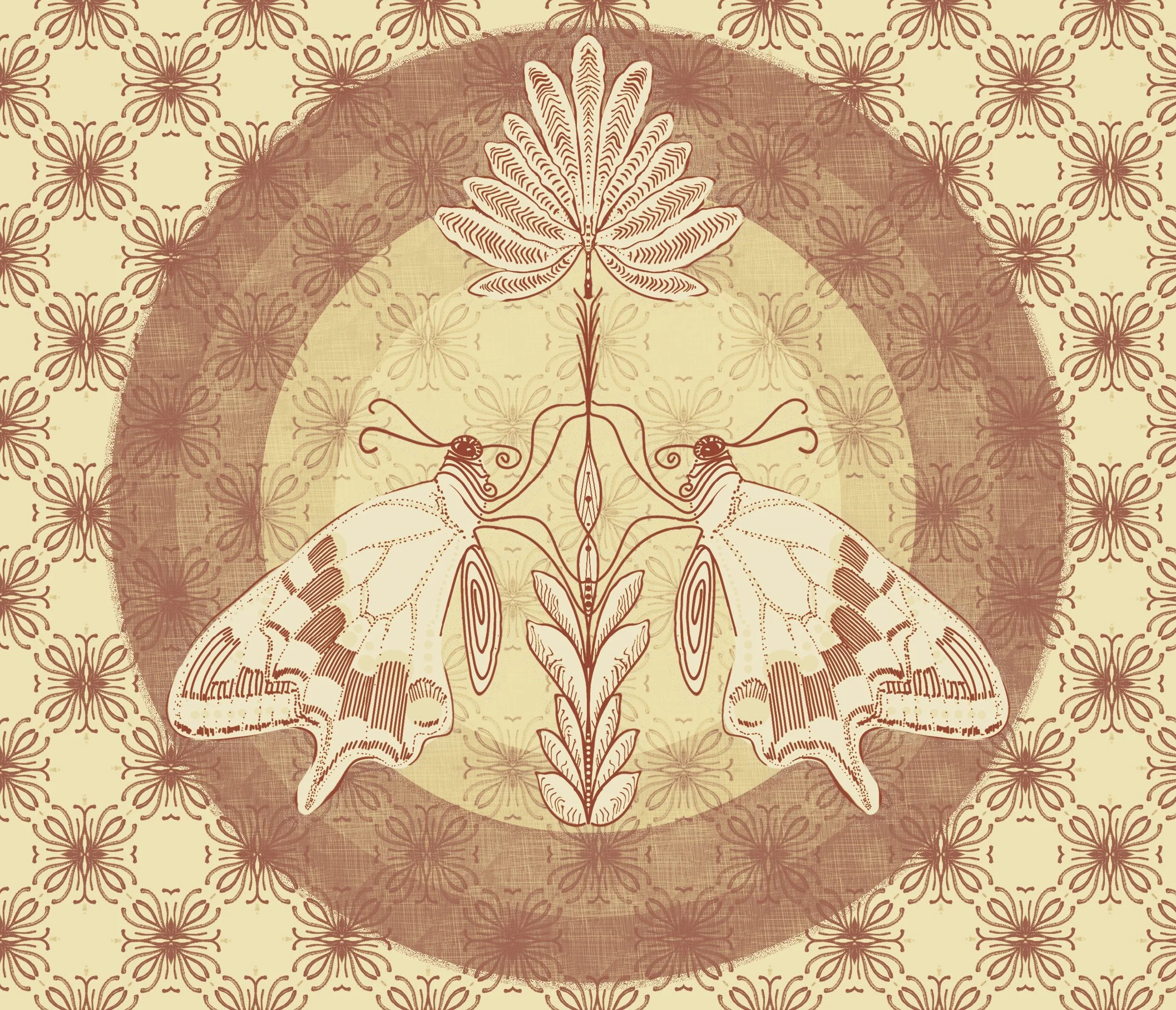 Twin Moths Medallion