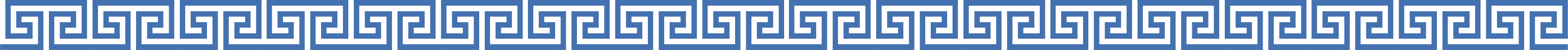 A decorative blue and white geometric border pattern with Greek key design