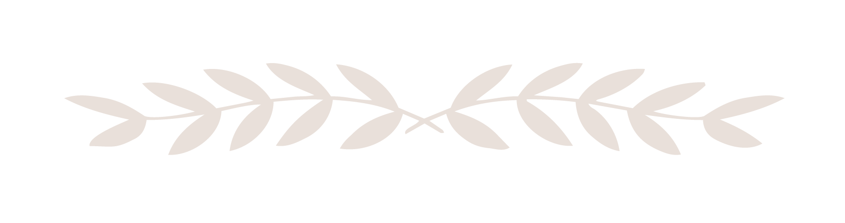 A symmetrical, beige symmetrical laurel branch design on a black background.