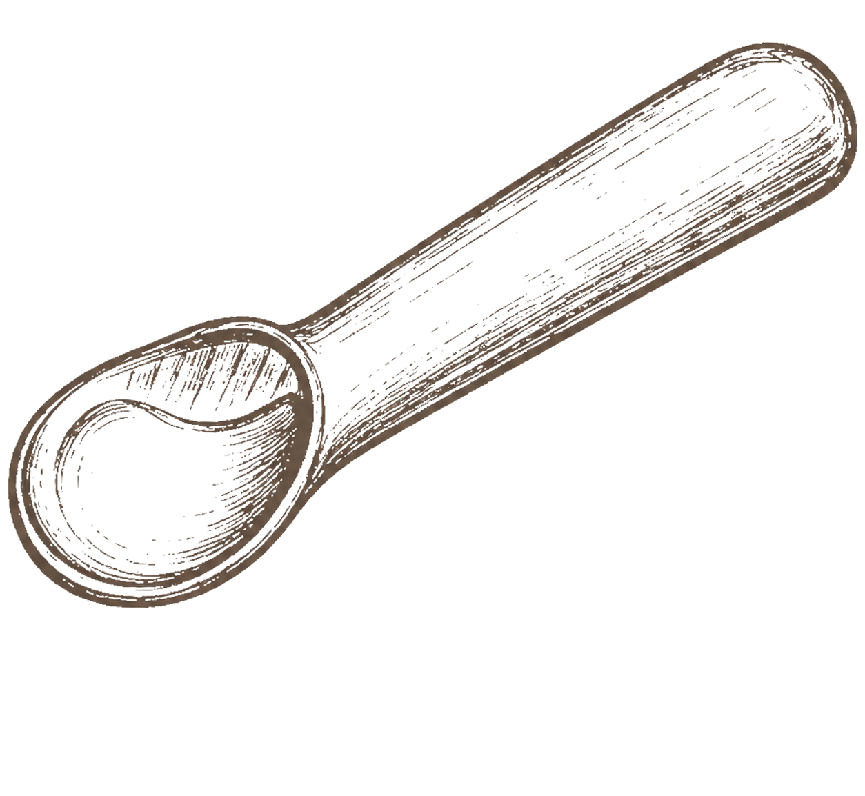 Classic scooper for sorbet, gelato, and ice cream