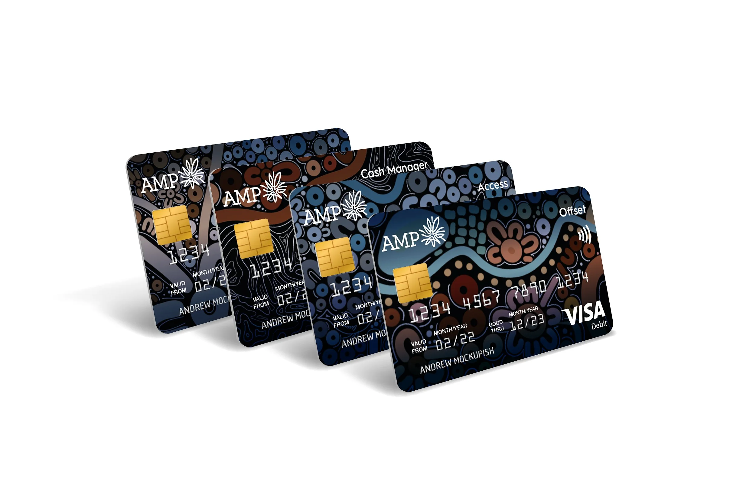 AMP customer debit card suite aligned to refreshed brand direction