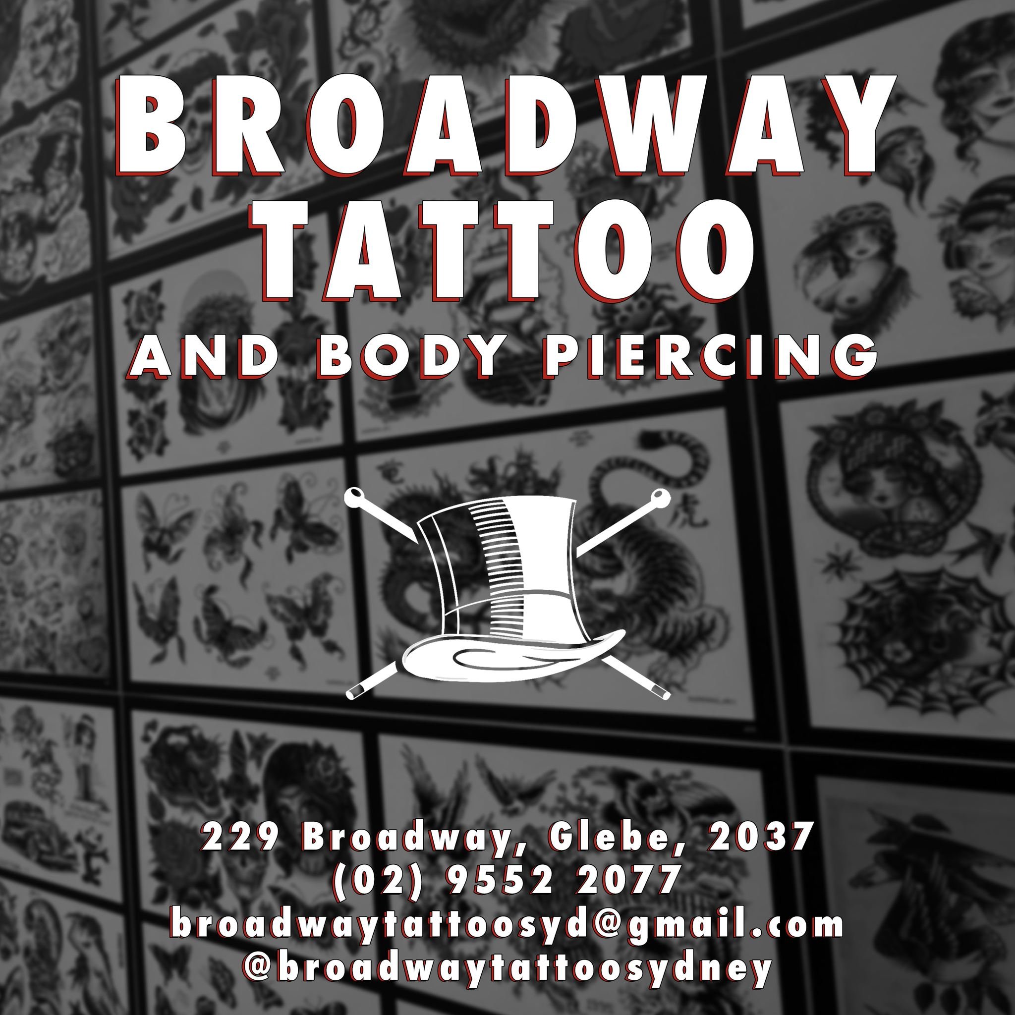 Open 7 days a week, from 12-8PM!
We are here for your next tattoo, body piercing, curation and plenty more. Your idea or ours!