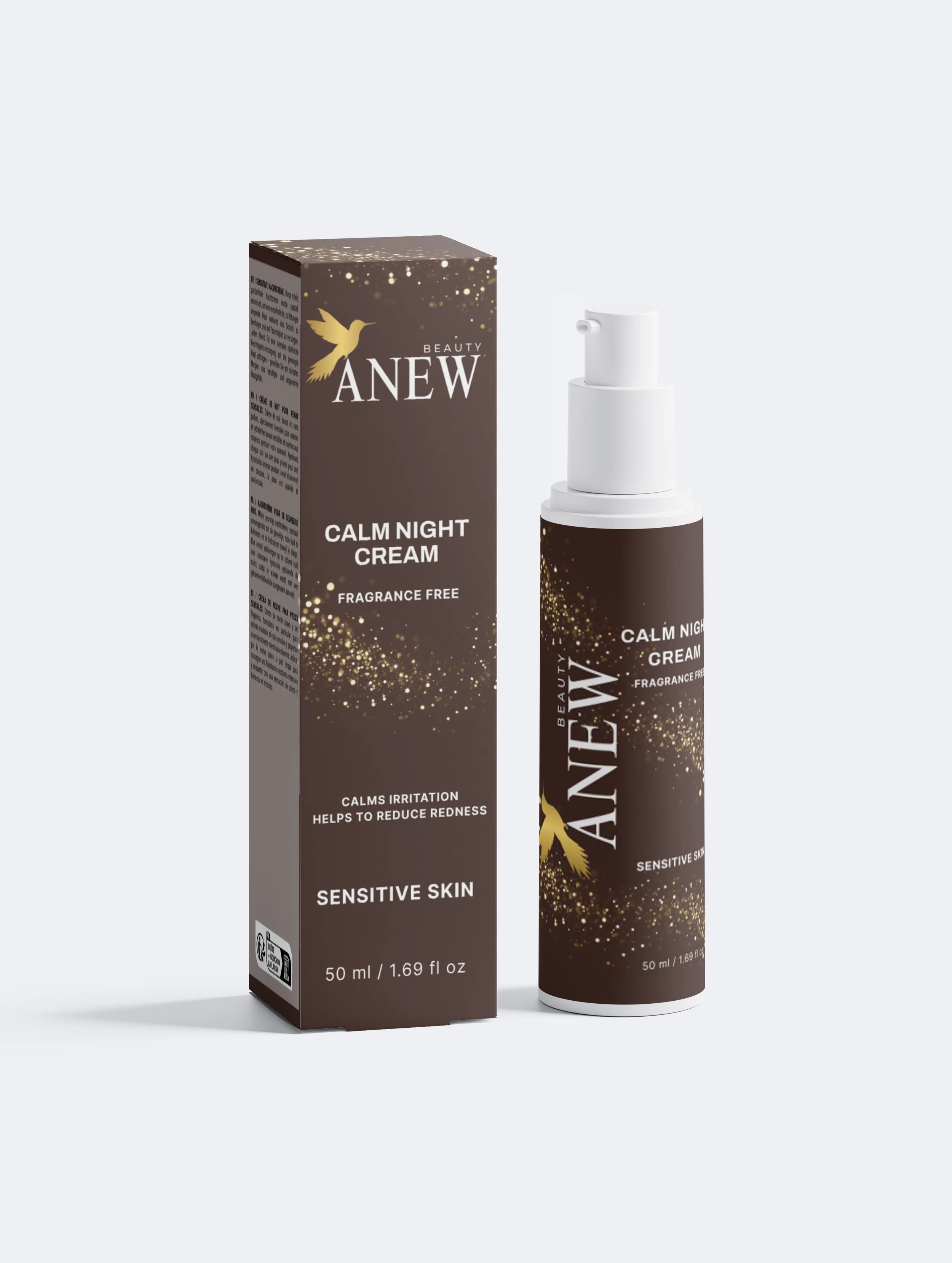 Sensitive Skin Overnight Cream, Fragrance-Free
